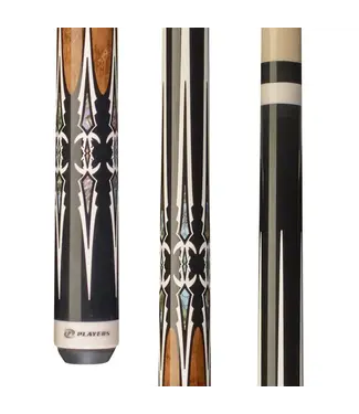 Players Players G-4114 Black & Antique Maple Wrapless Cue  Stick