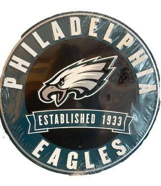 12" Metal Established Date Round Sign Philadelphia Eagles Circular Sign