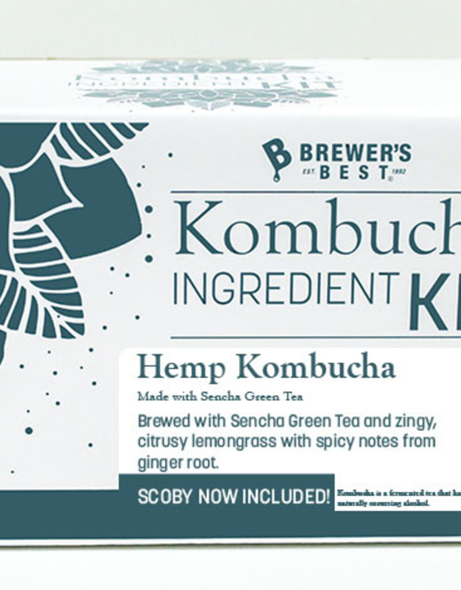 Hemp w/ Green Tea Kombucha kit WITH Scoby