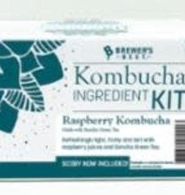 Raspberry w/ Green Tea Kombucha Ingredient kit WITH Scoby
