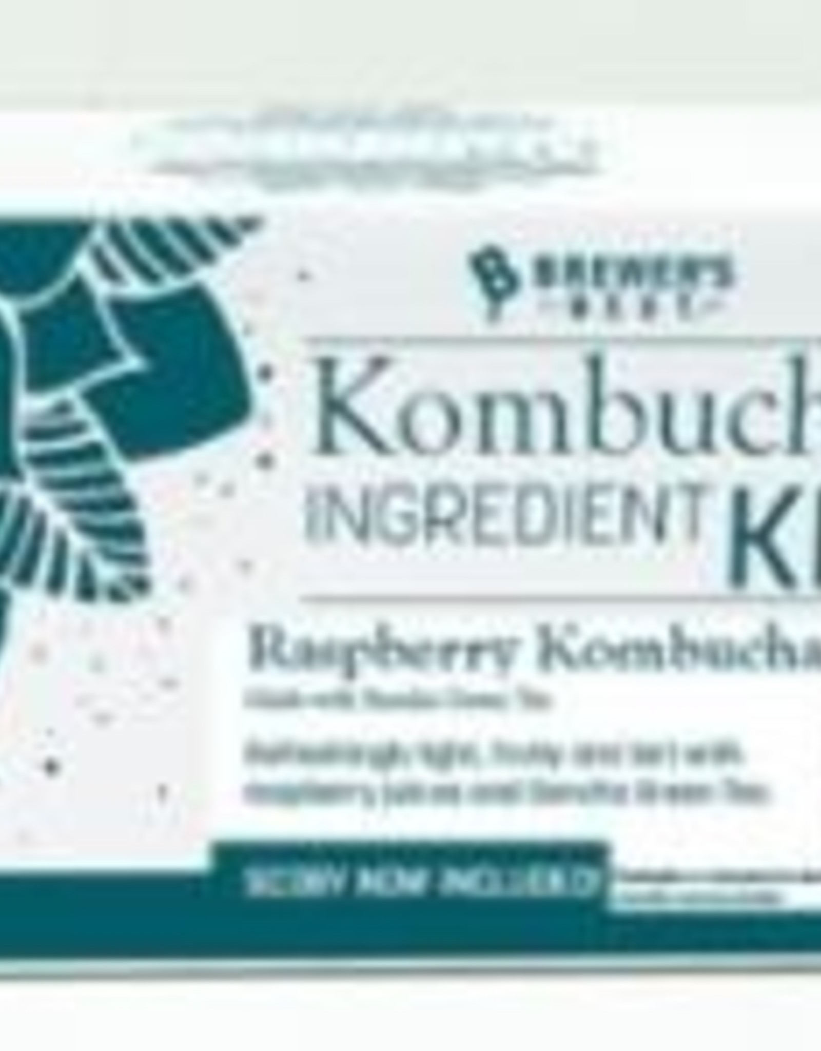 Raspberry w/ Green Tea Kombucha Ingredient kit WITH Scoby