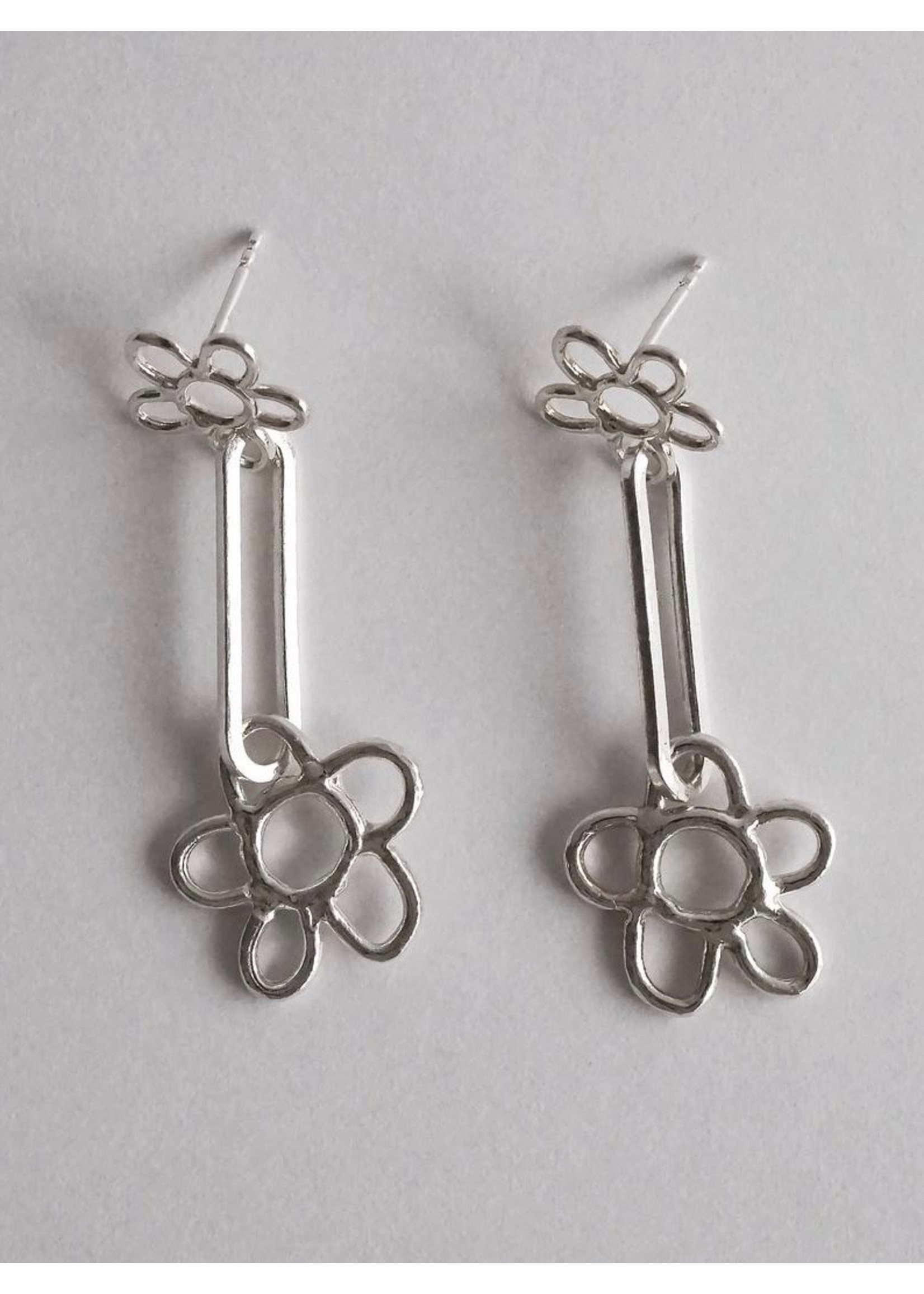Marmod8 Marmo Jewelry Double Flower Earrings