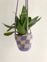 Slow May Checkered Crochet Plant Hangers
