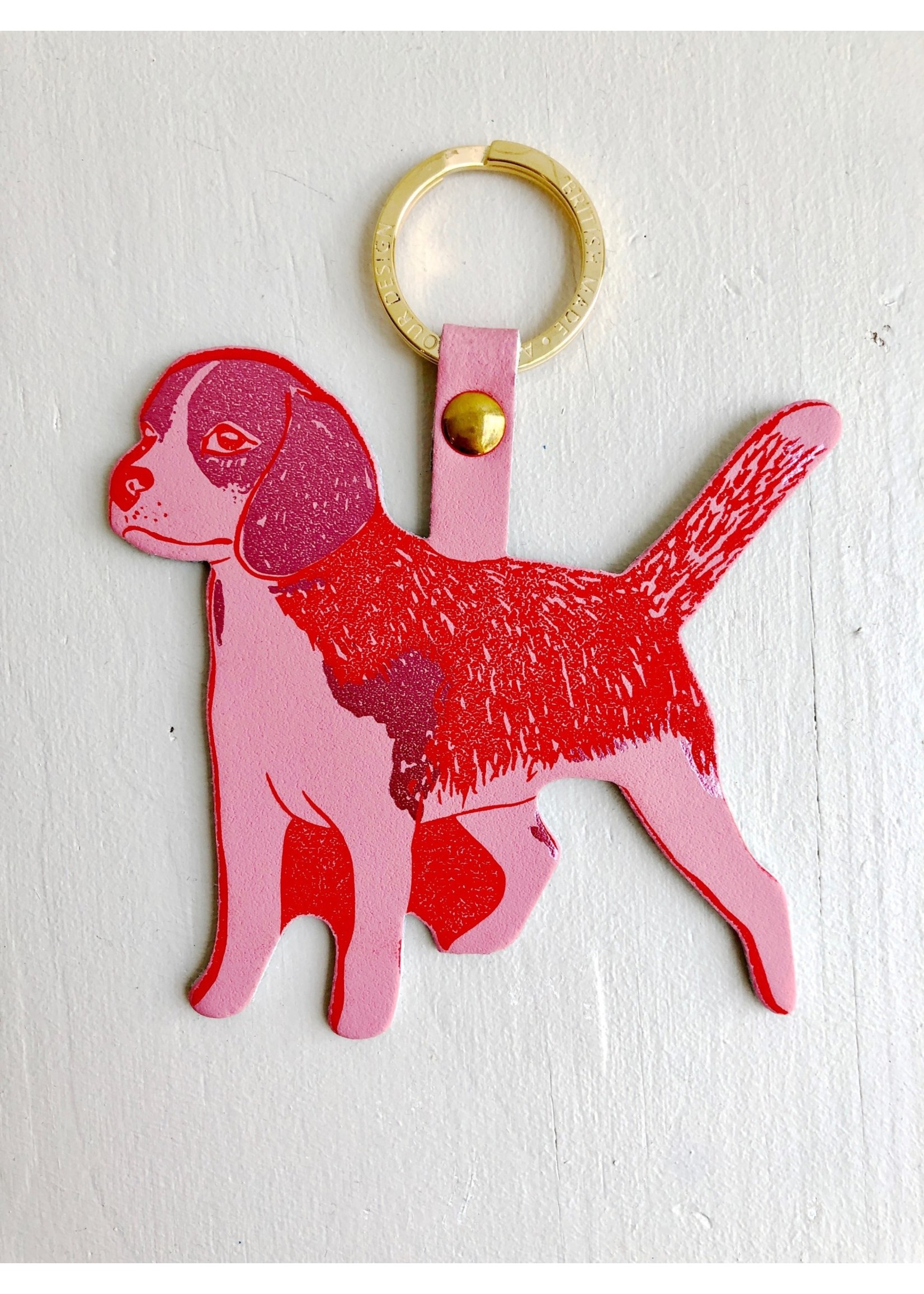 Beagle Keychain - Pink Beagle Keychain - Pink
