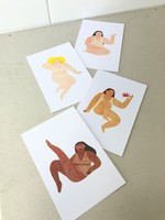 Stay Home Club Sunbathers Risopgraph Prints, 4" x 6"