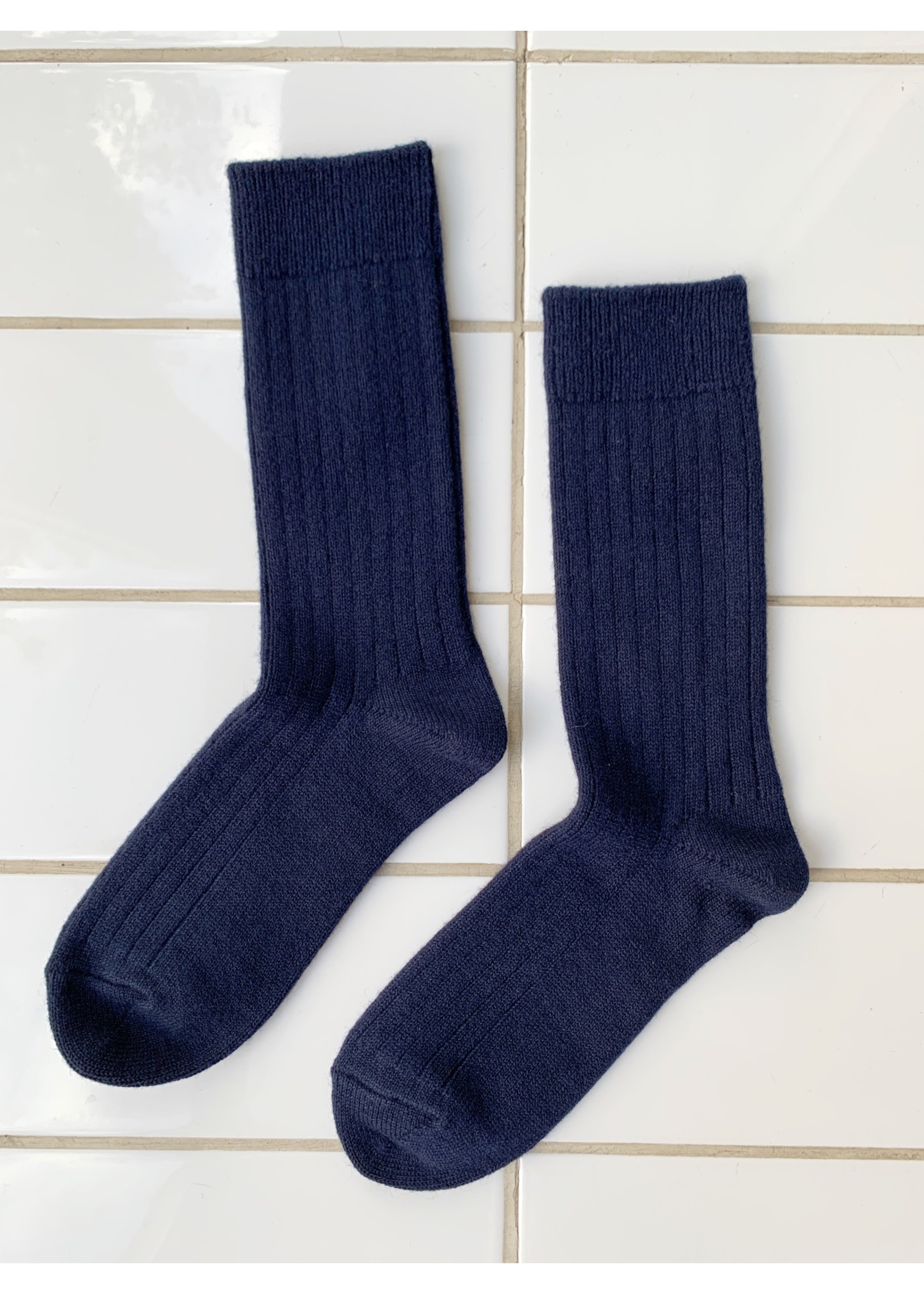 Rototo Cotton and Wool Ribbed Sock