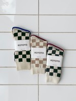 Rototo Chaussettes "Checkerboard Crew"