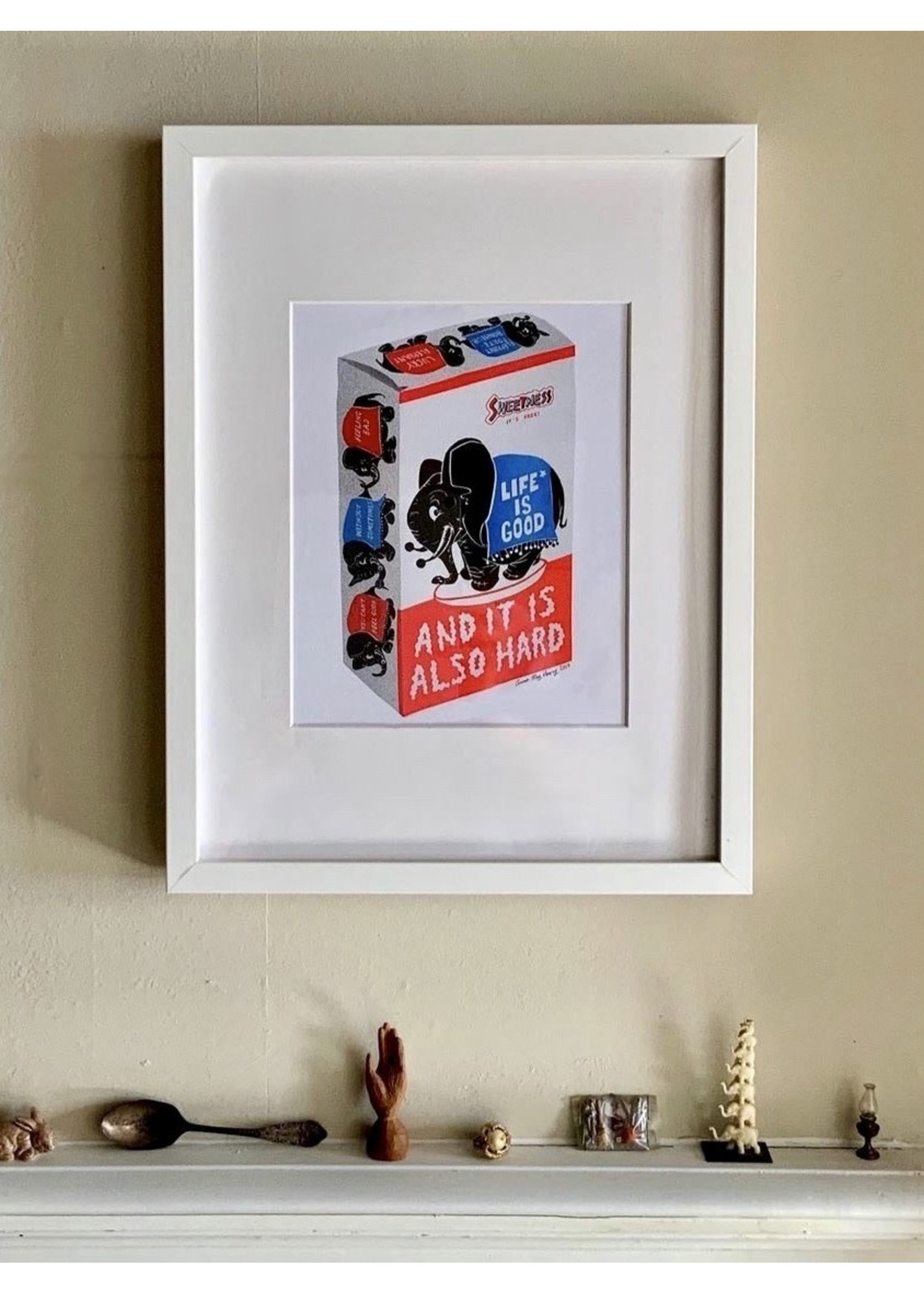 Anna May Henry "Lucky Elephant" risography print by Anna May Henry