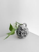 Bovi Home Vase en céramique gris et noir "Copeland" par Accents de Ville