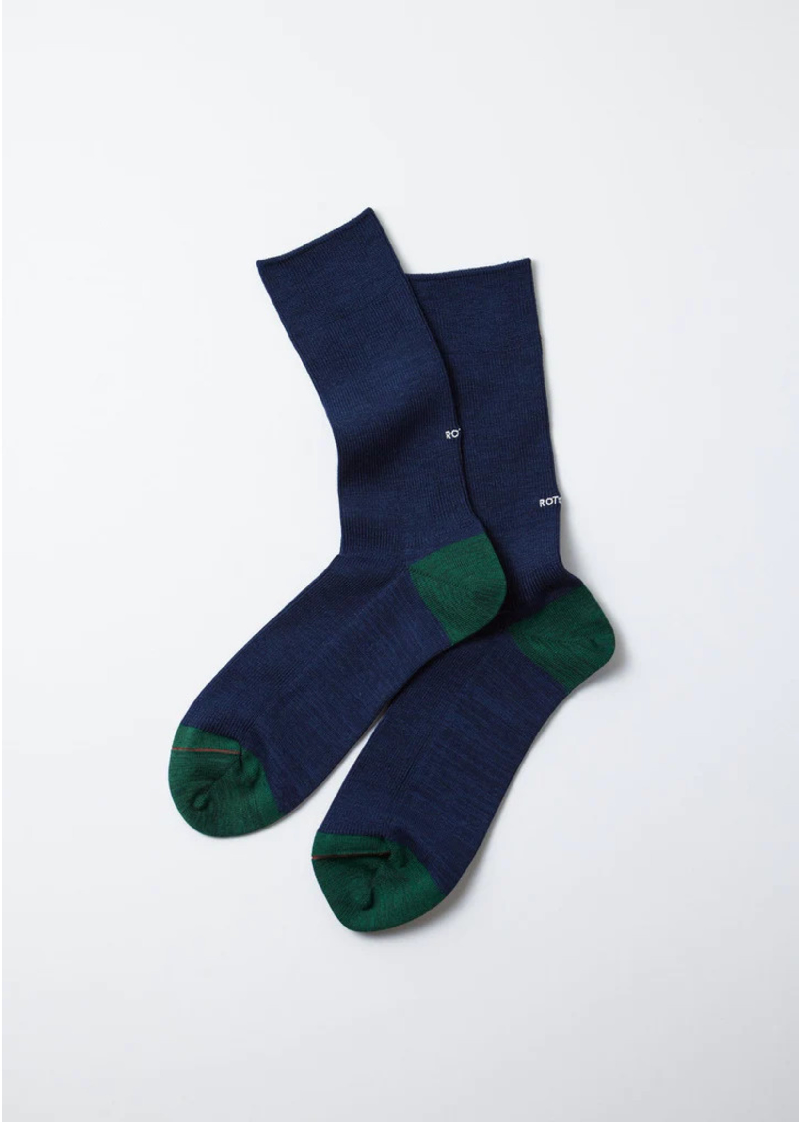 Organic Cotton and Recycled Poyester Ribbed Crew Socks by ROTOTO