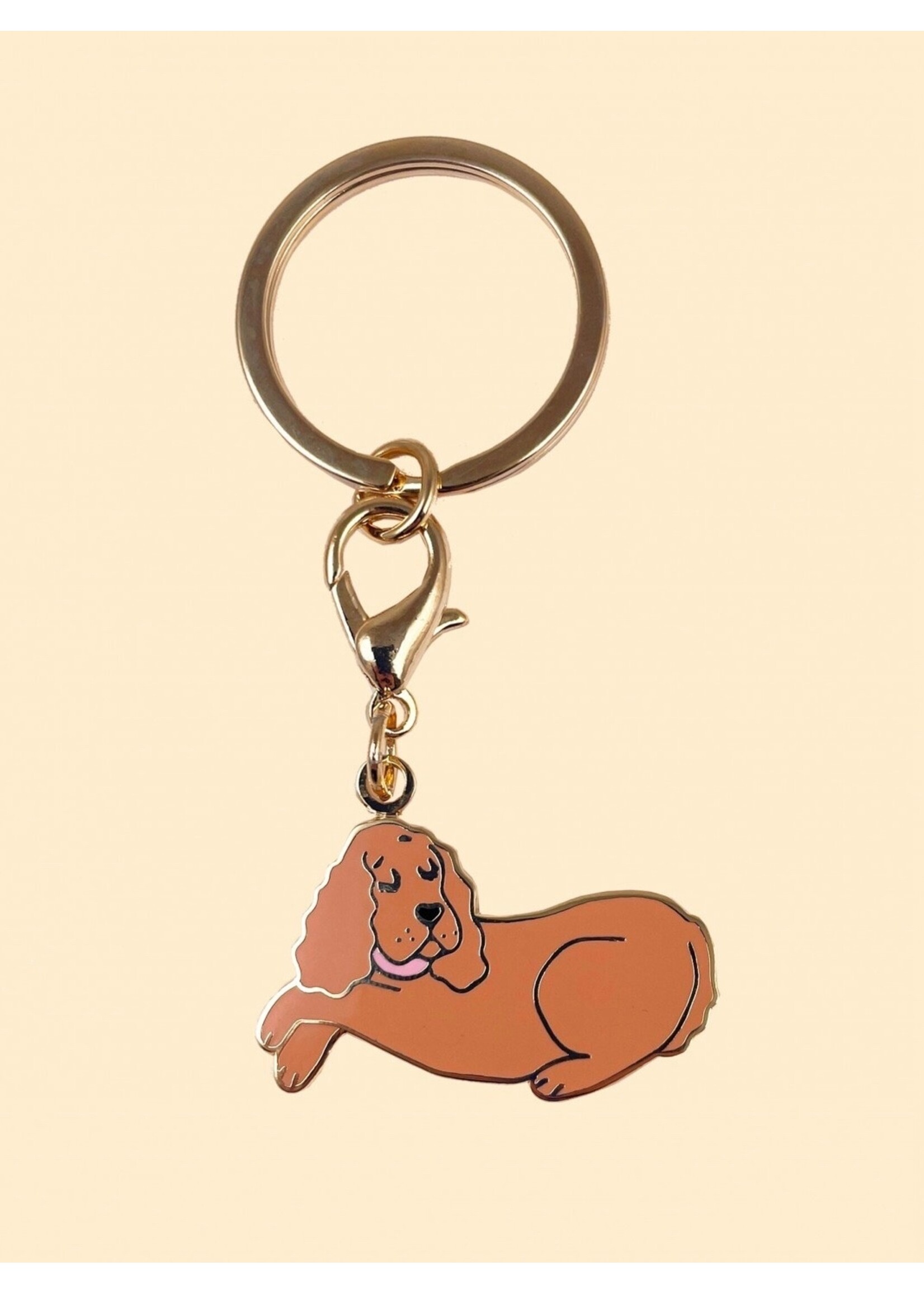 NEWEI Acrylique Chien Porte Clef Cute Chien Mignon Anneau Mousqueton Porte  Clé Idee Cadeau Femmes Filles (Basset hound) : : Mode