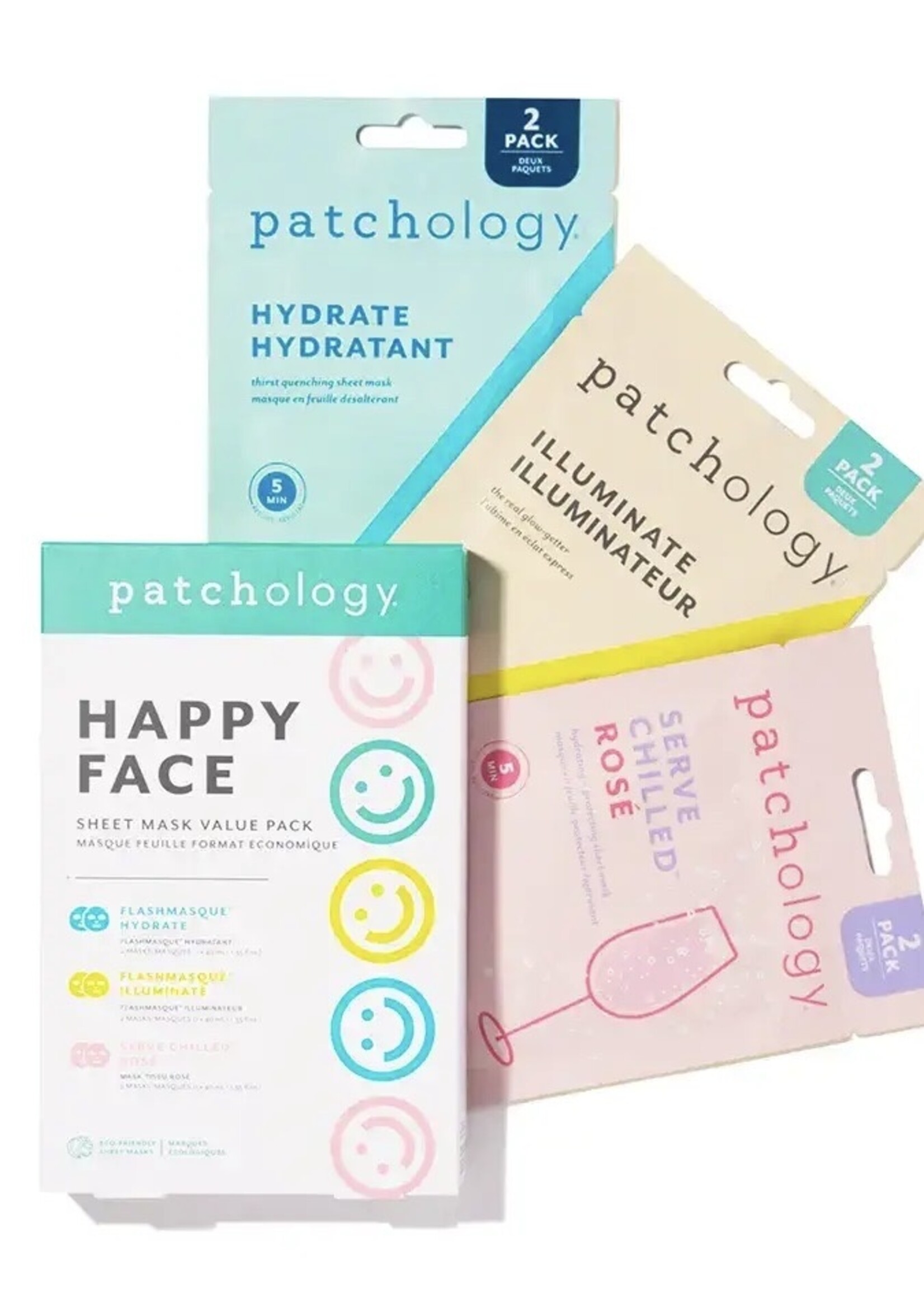 Patchology Masques pour le visage "Trio Happy Face" par Patchology