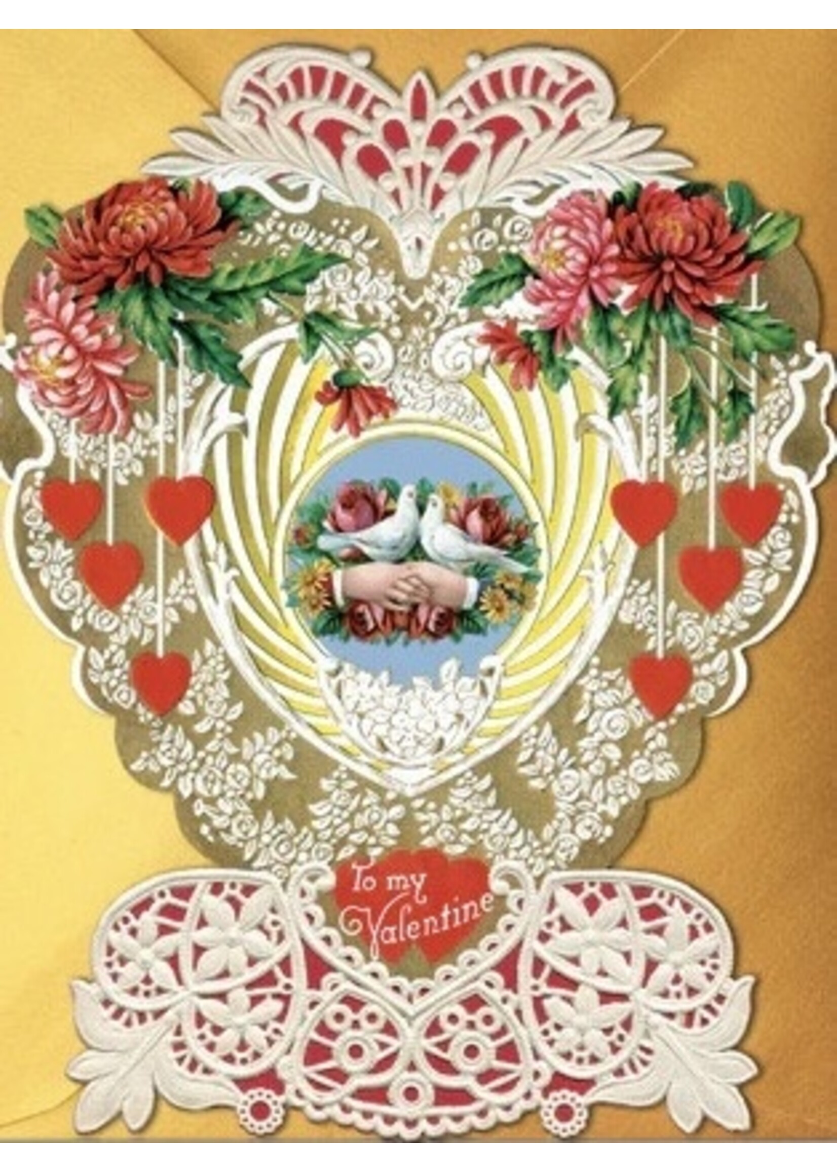 Laughing Elephant Valentine greeting card "Victorian Heart" by Laughing Elephant