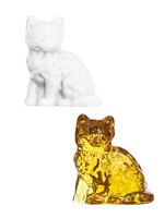 Mosser Glass Mini cat statues by Mosser Glass