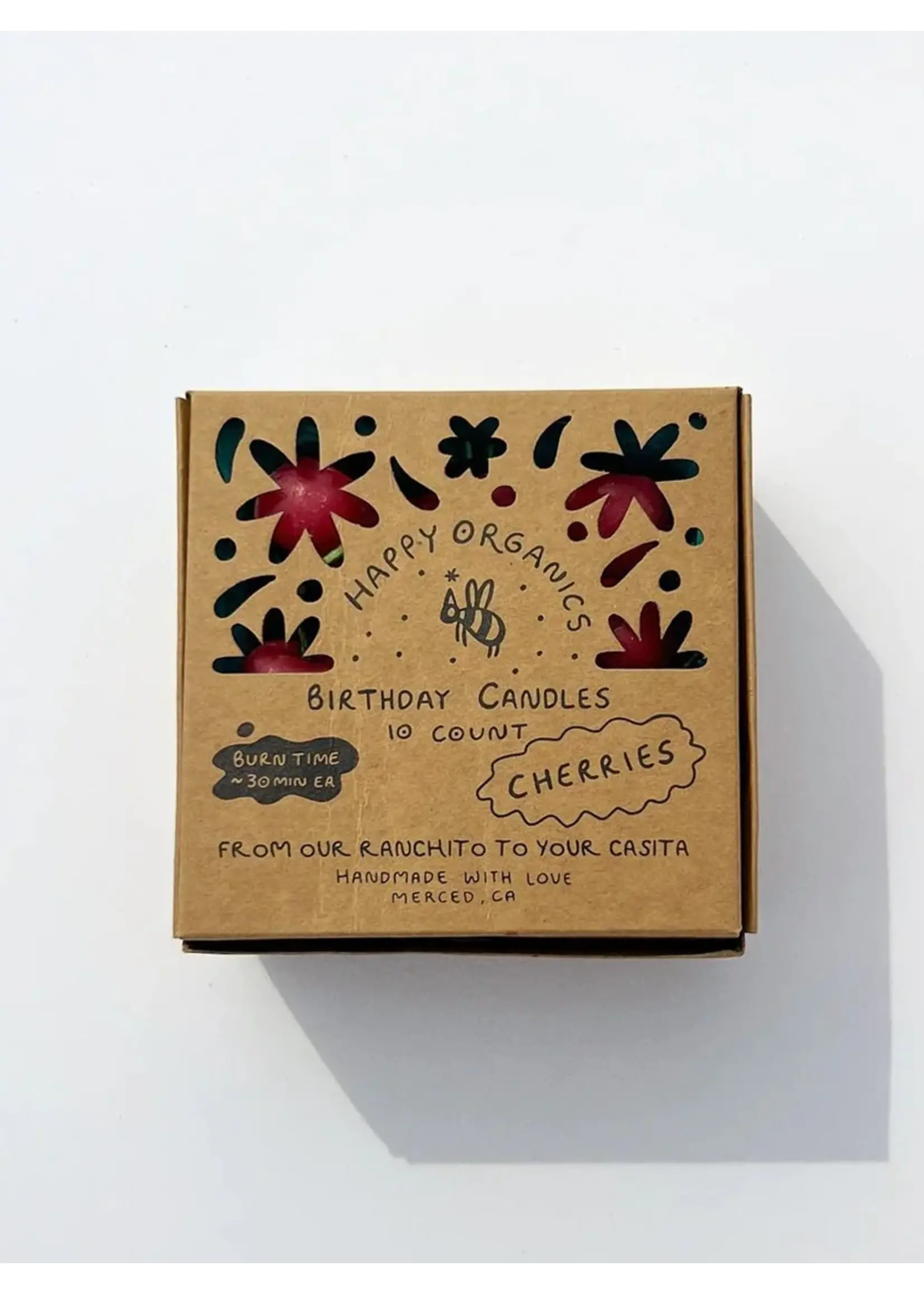Happy Organics Bougies d'anniversaire en cire d'abeille par Happy Organics