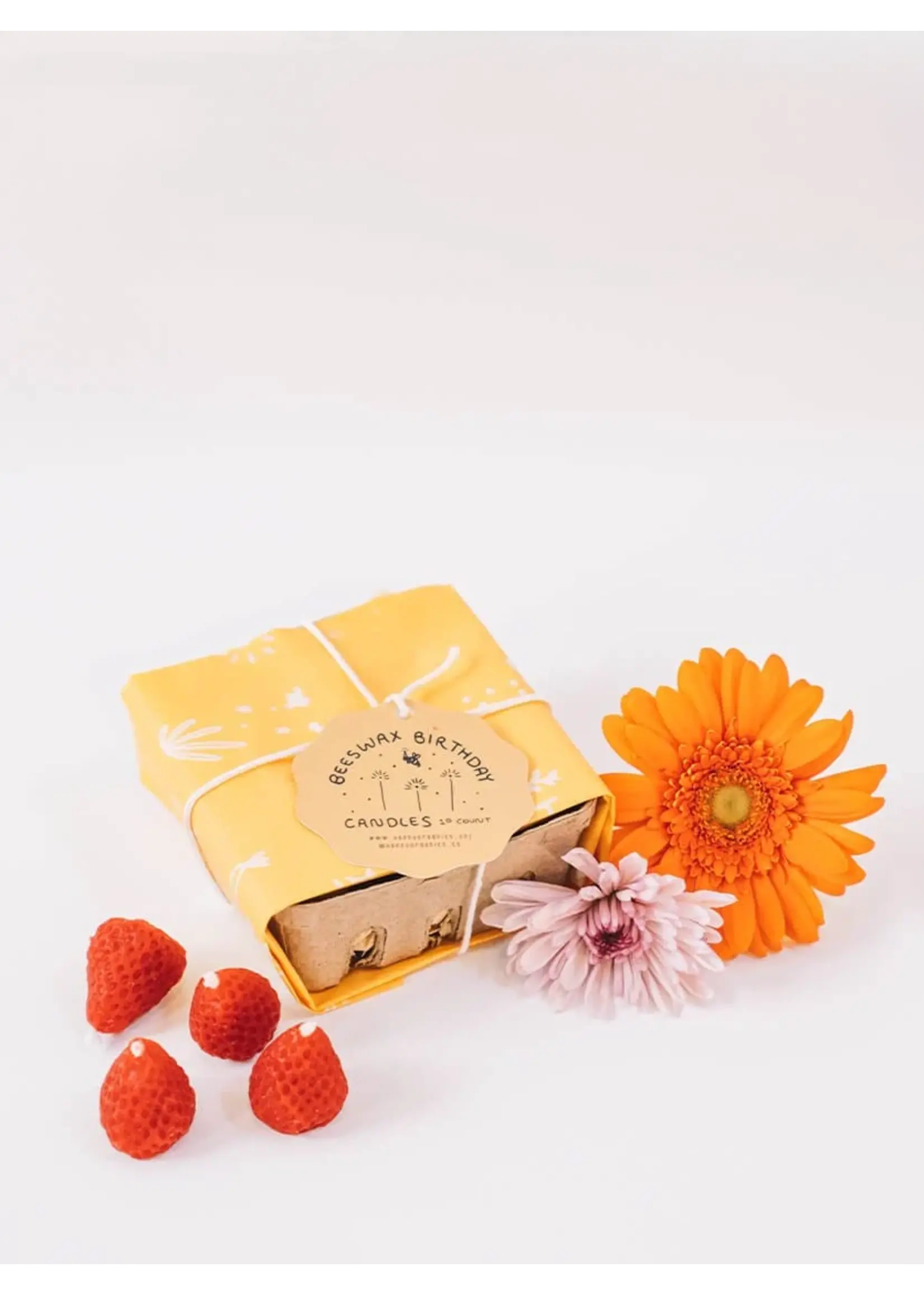 Happy Organics Bougies d'anniversaire en cire d'abeille par Happy Organics
