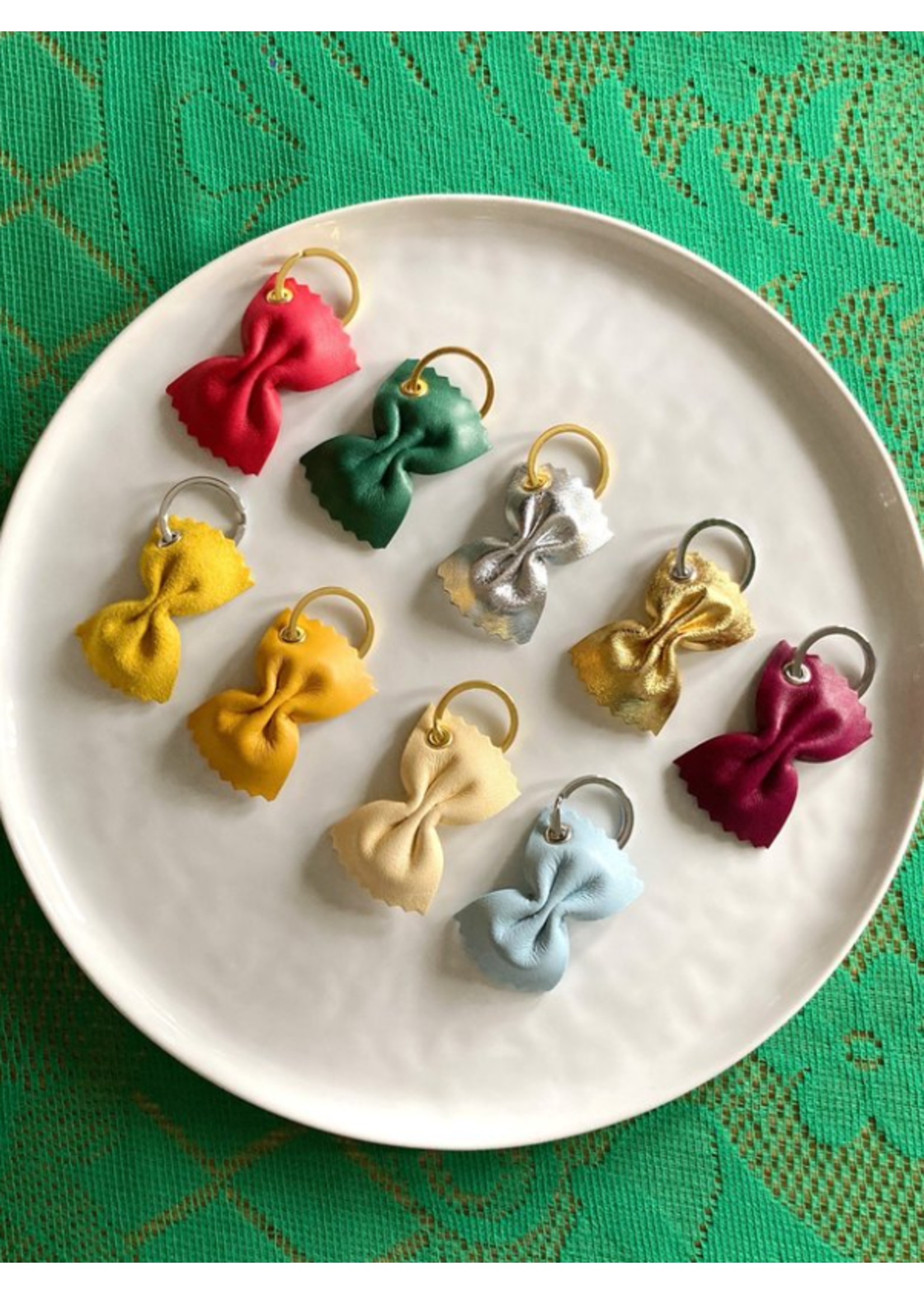 Melo Melo Leather Goods "Farfalle" leather keychains by Melo Melo