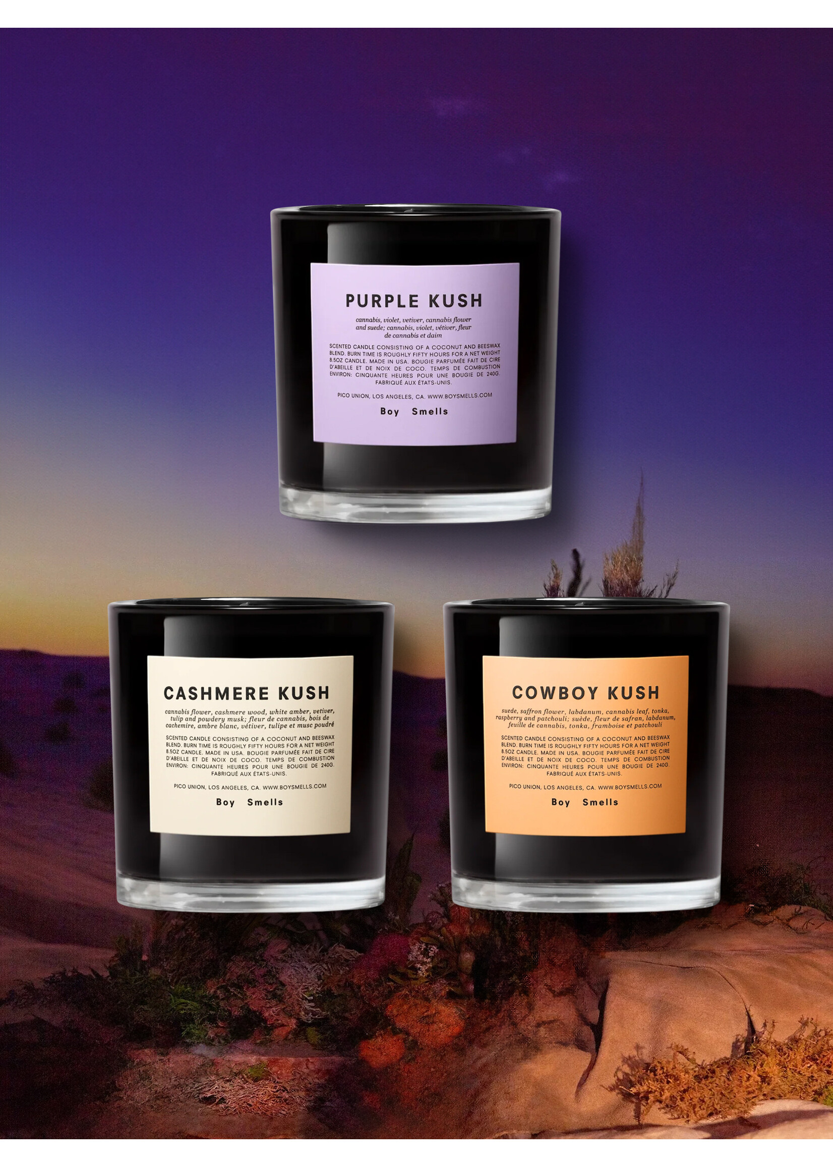 Boy Smells Collection de bougies "KUSH" par Boy Smells