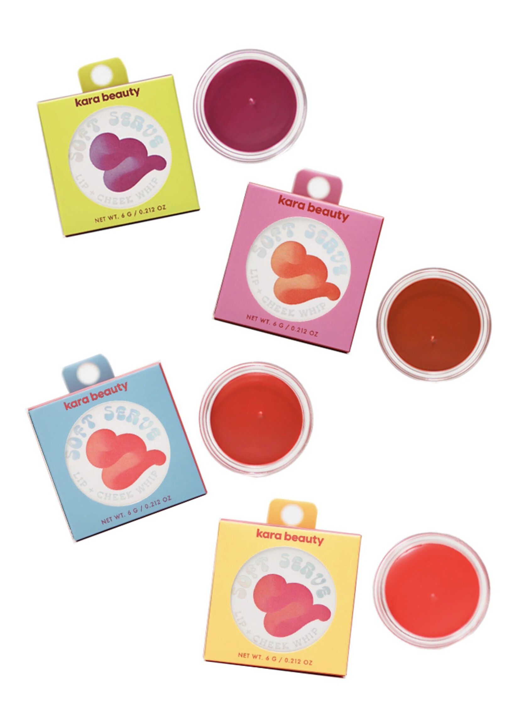 Kara Beauty Crèmes fouettées pour les lèvres et joues "Soft Serve" par Kara Beauty