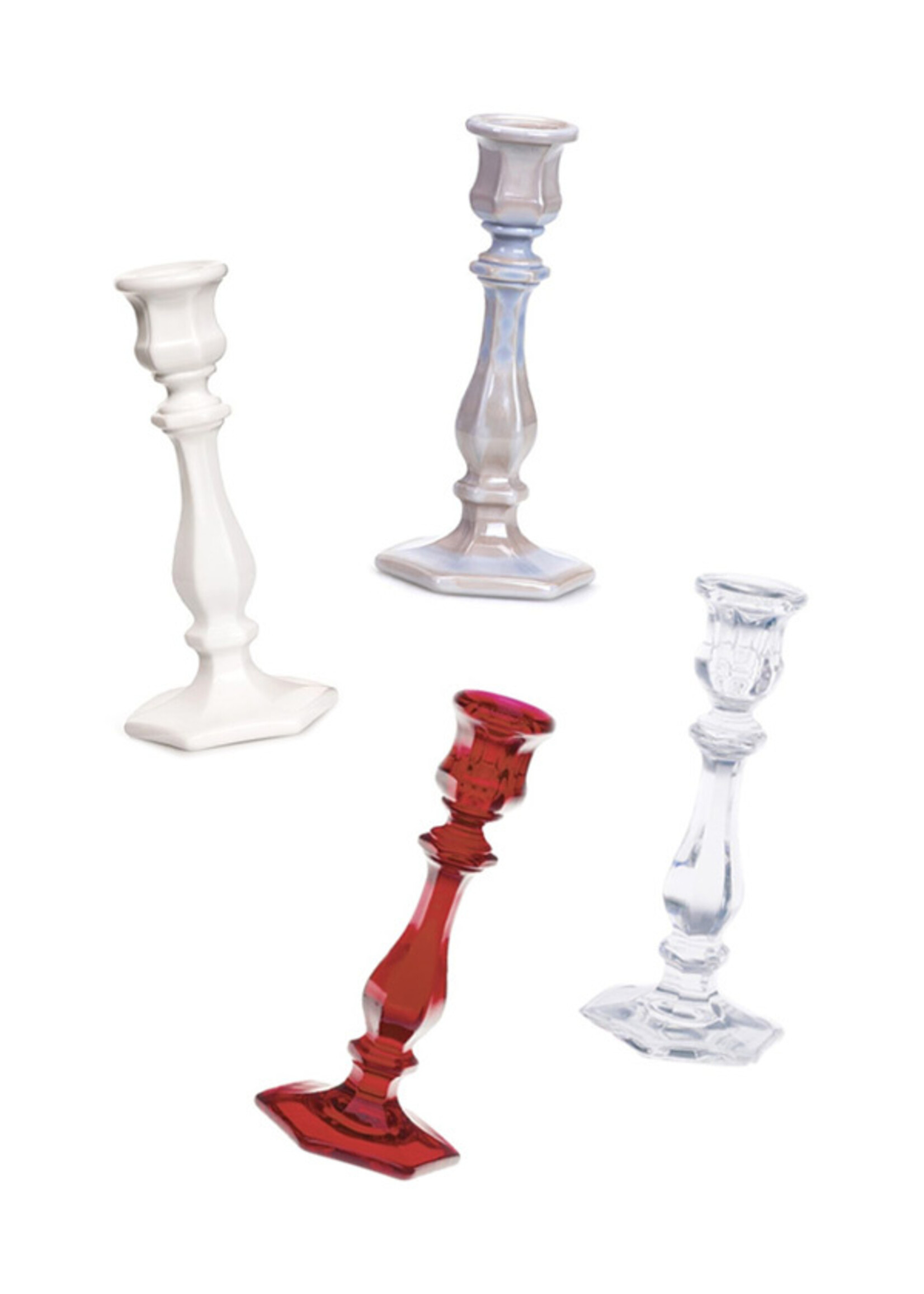 Mosser Glass Glass Candlesticks by Mosser Glass