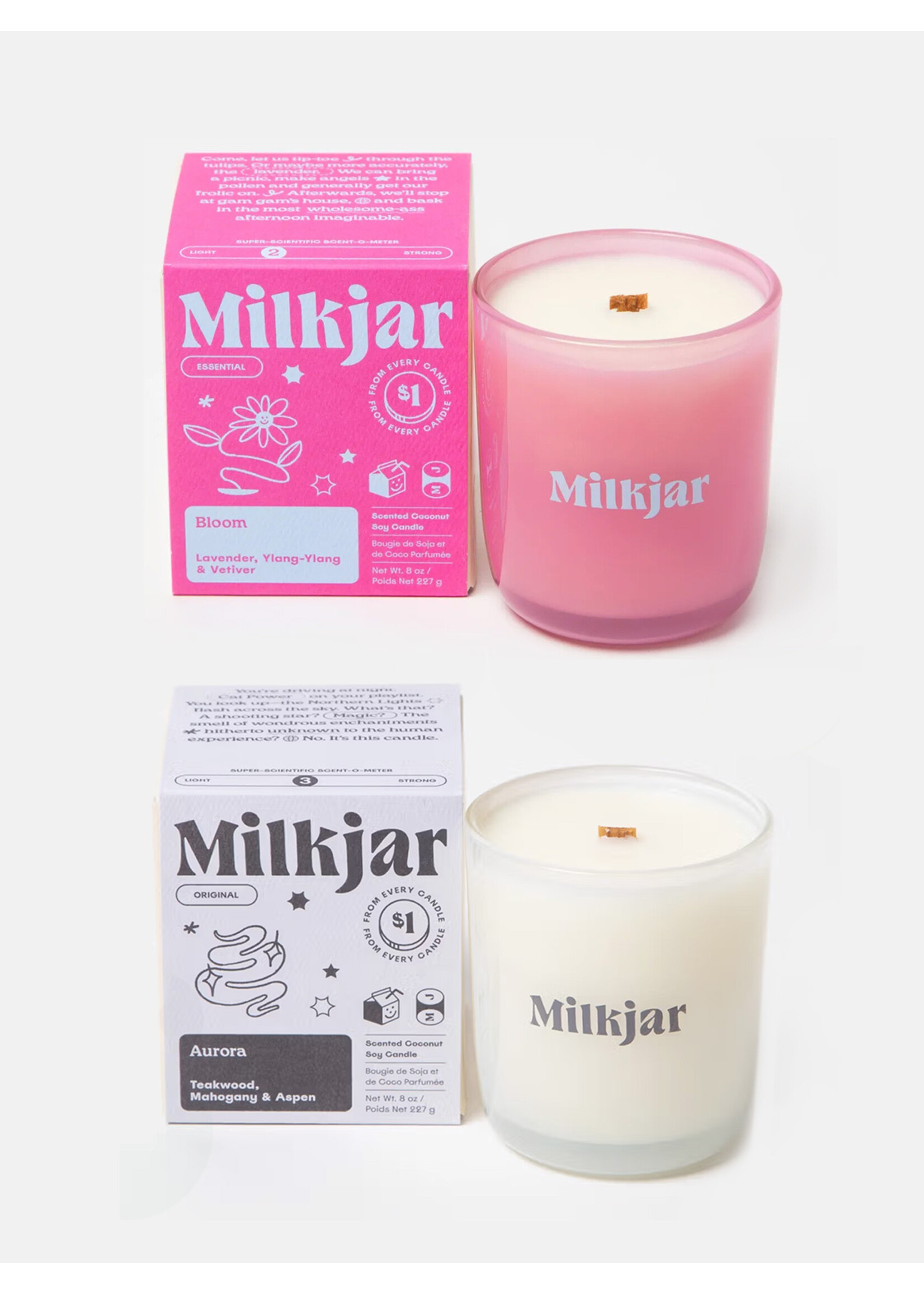 Milk Jar 8oz Essential oil candles by Milkjar