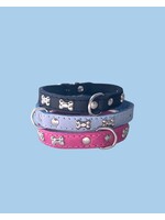 Ballatore Roma Colliers pour chien en cuir avec os par Ballatore