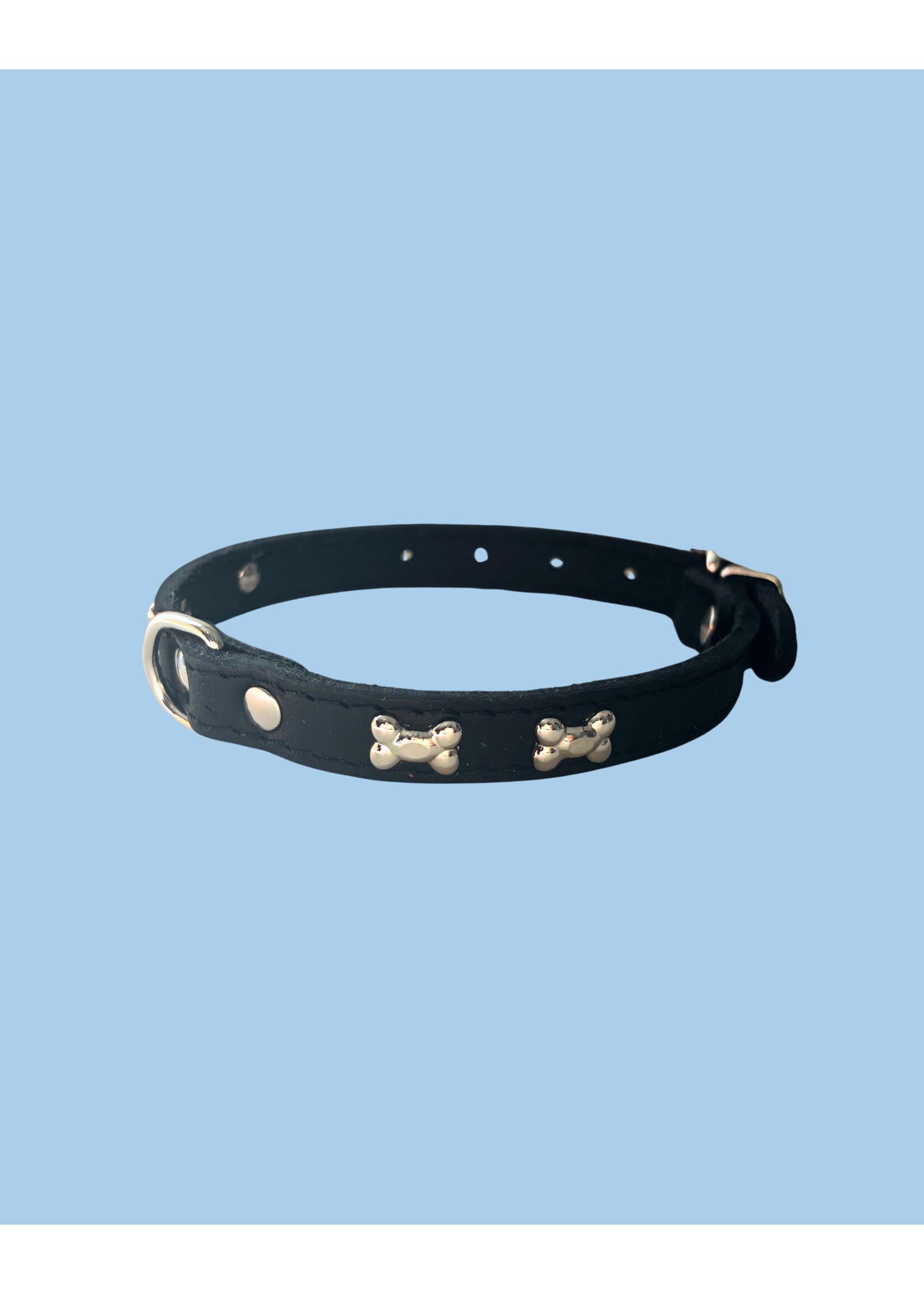 Ballatore Roma Leather dog collars with bones by Ballatore