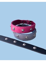 Ballatore Roma Leather dog collars with studs by Ballatore