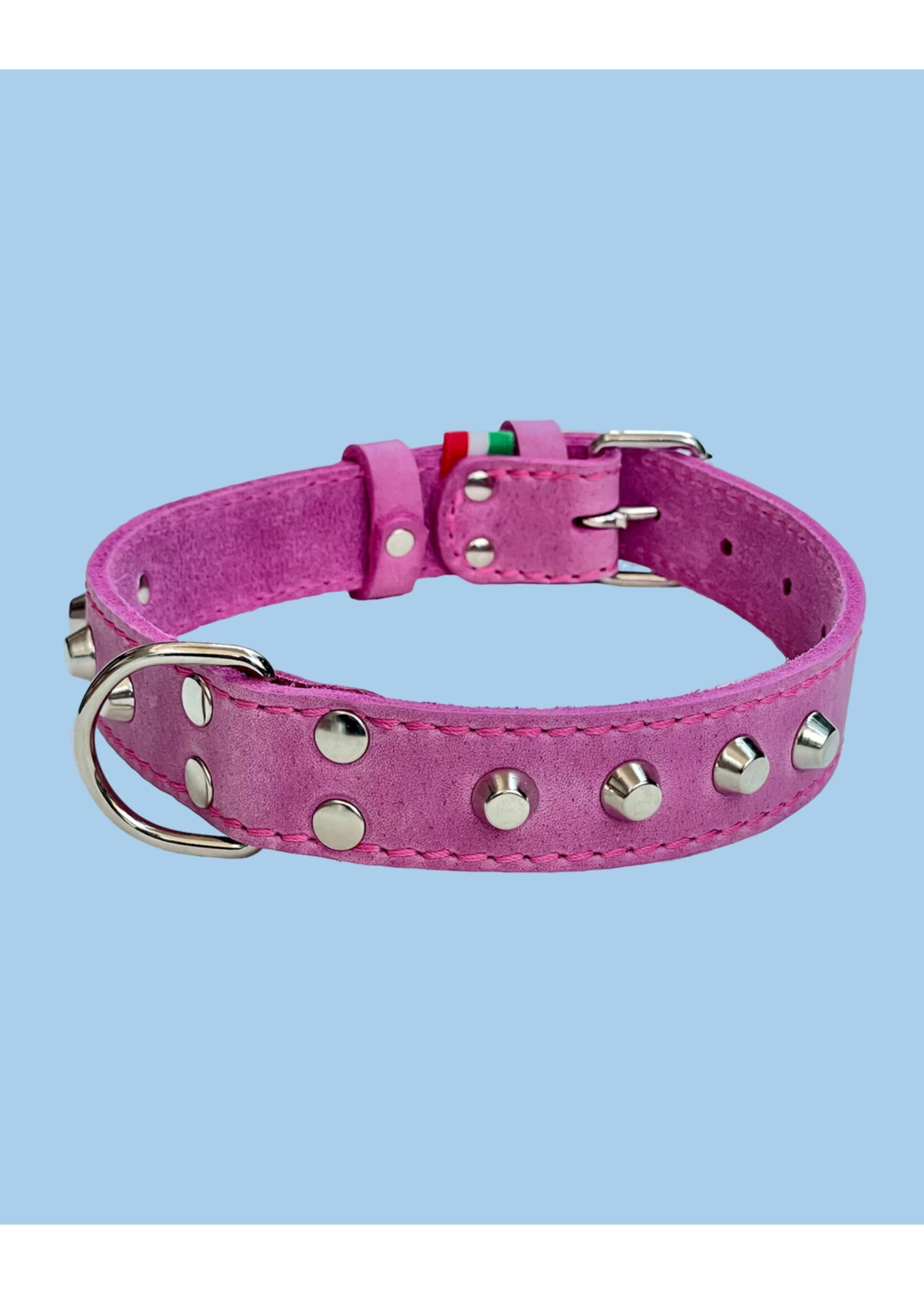 Ballatore Roma Large leather dog collars with studs by Ballatore