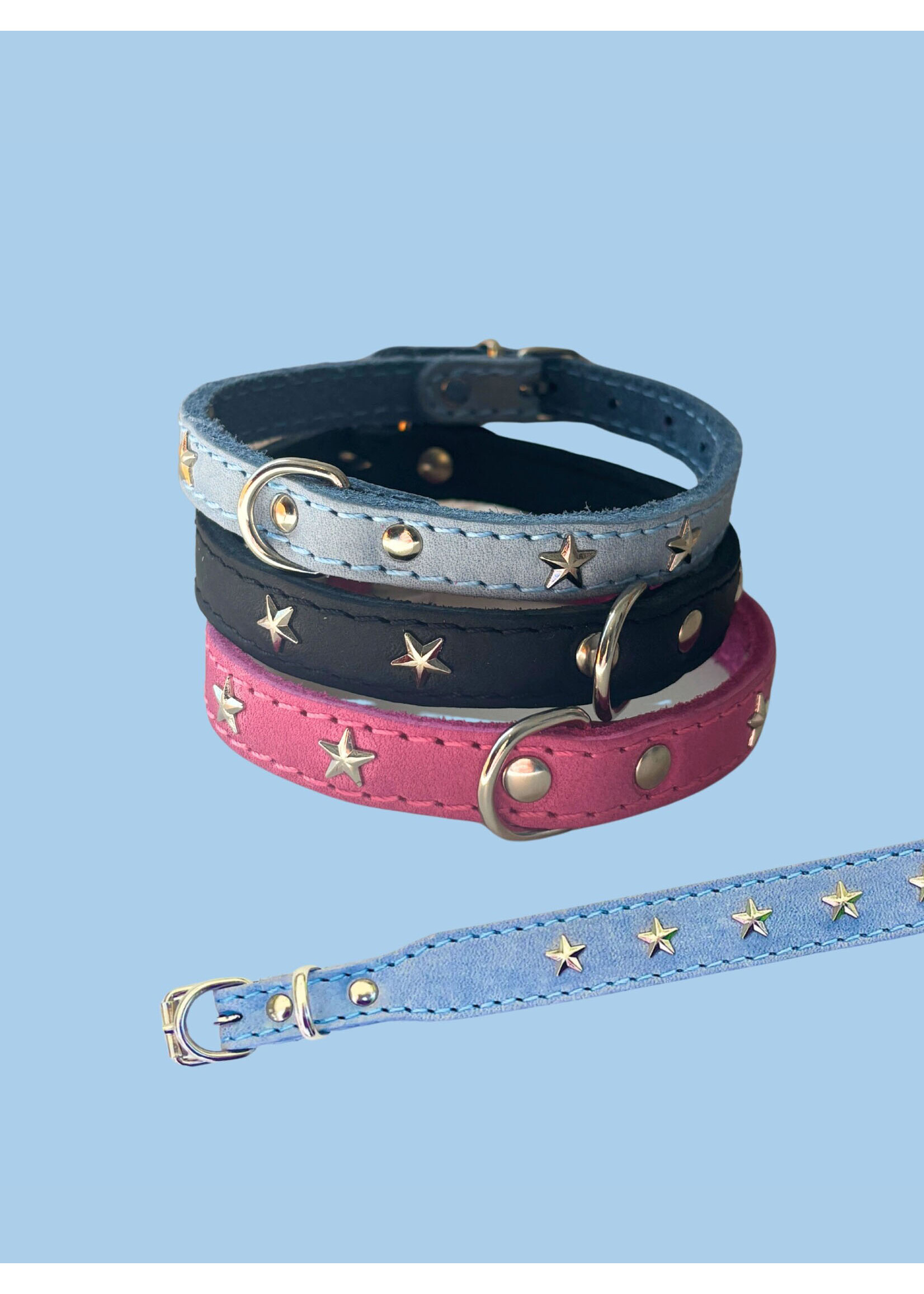 Ballatore Roma Colliers pour chien en cuir avec étoiles par Ballatore