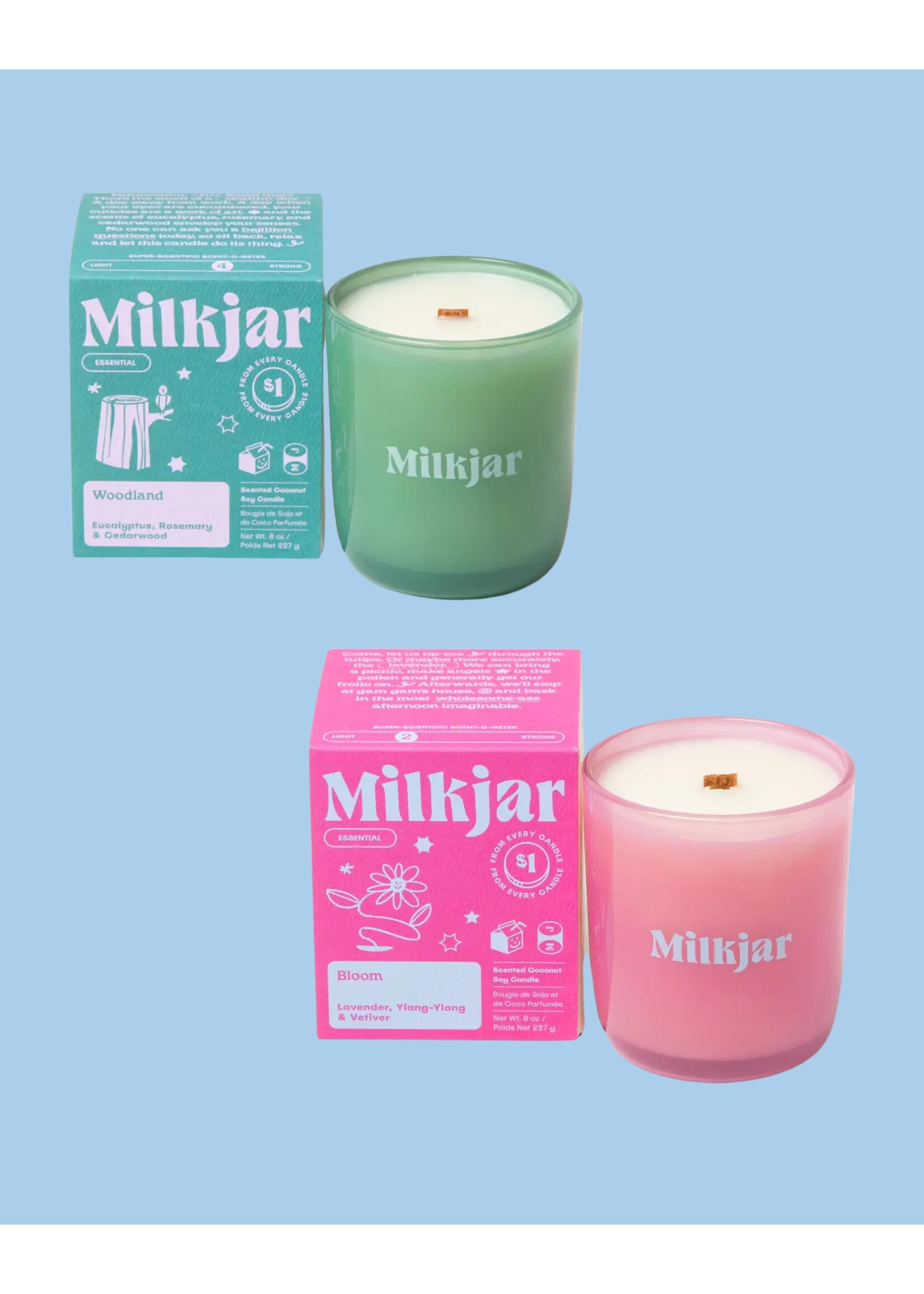 Milk Jar 8oz Essential oil candles by Milkjar