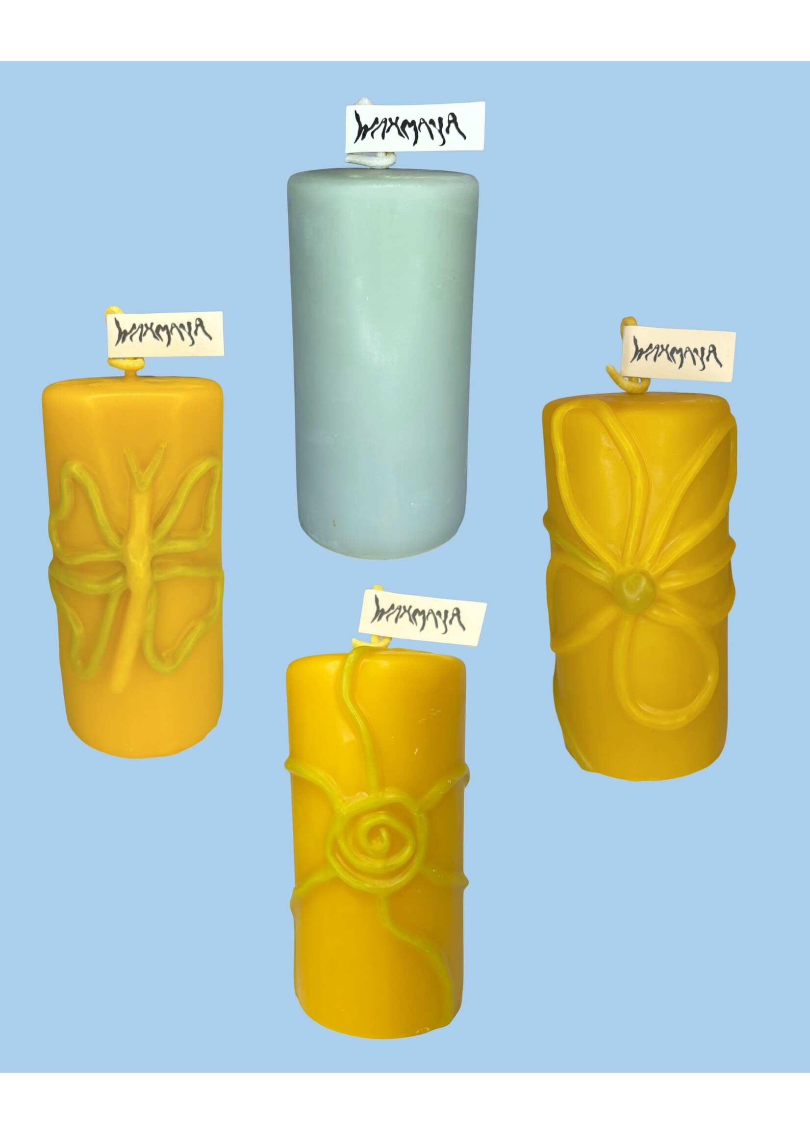 Waxmaya Column Beeswax Candles by Waxmaya
