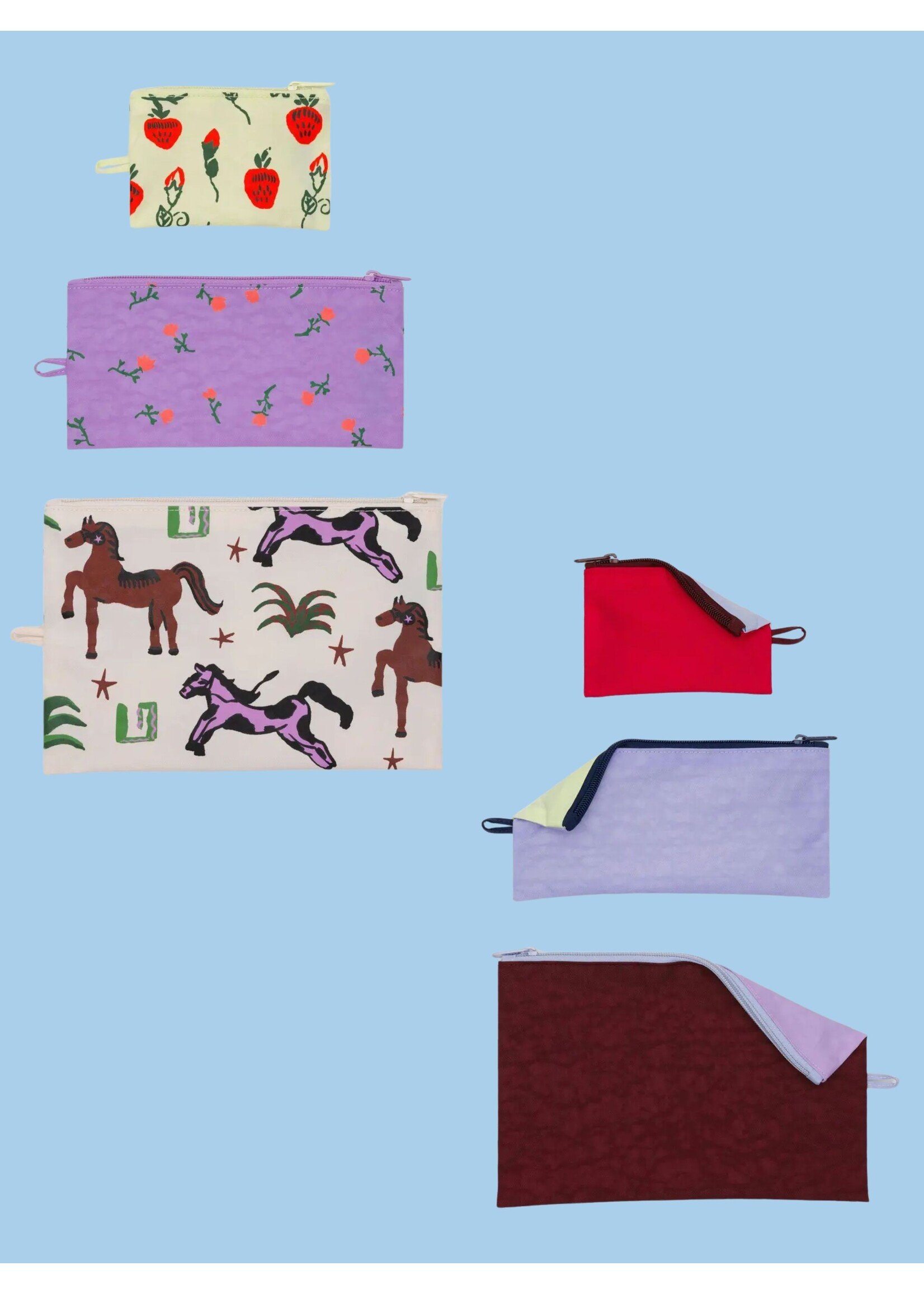 Baggu "Flat Pouch" sets by Baggu