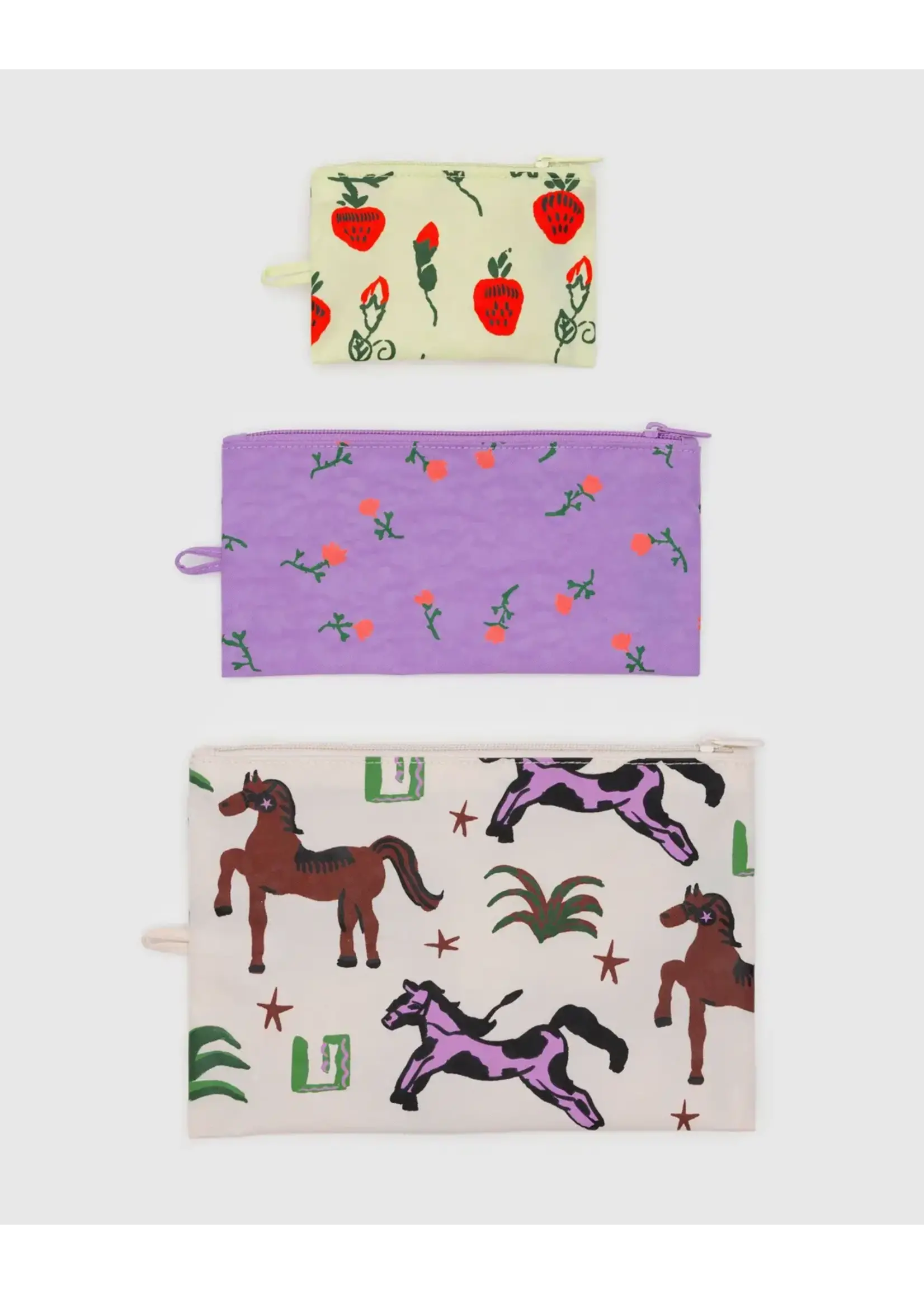 Baggu Ensembles de pochettes "Flat Pouch" par Baggu