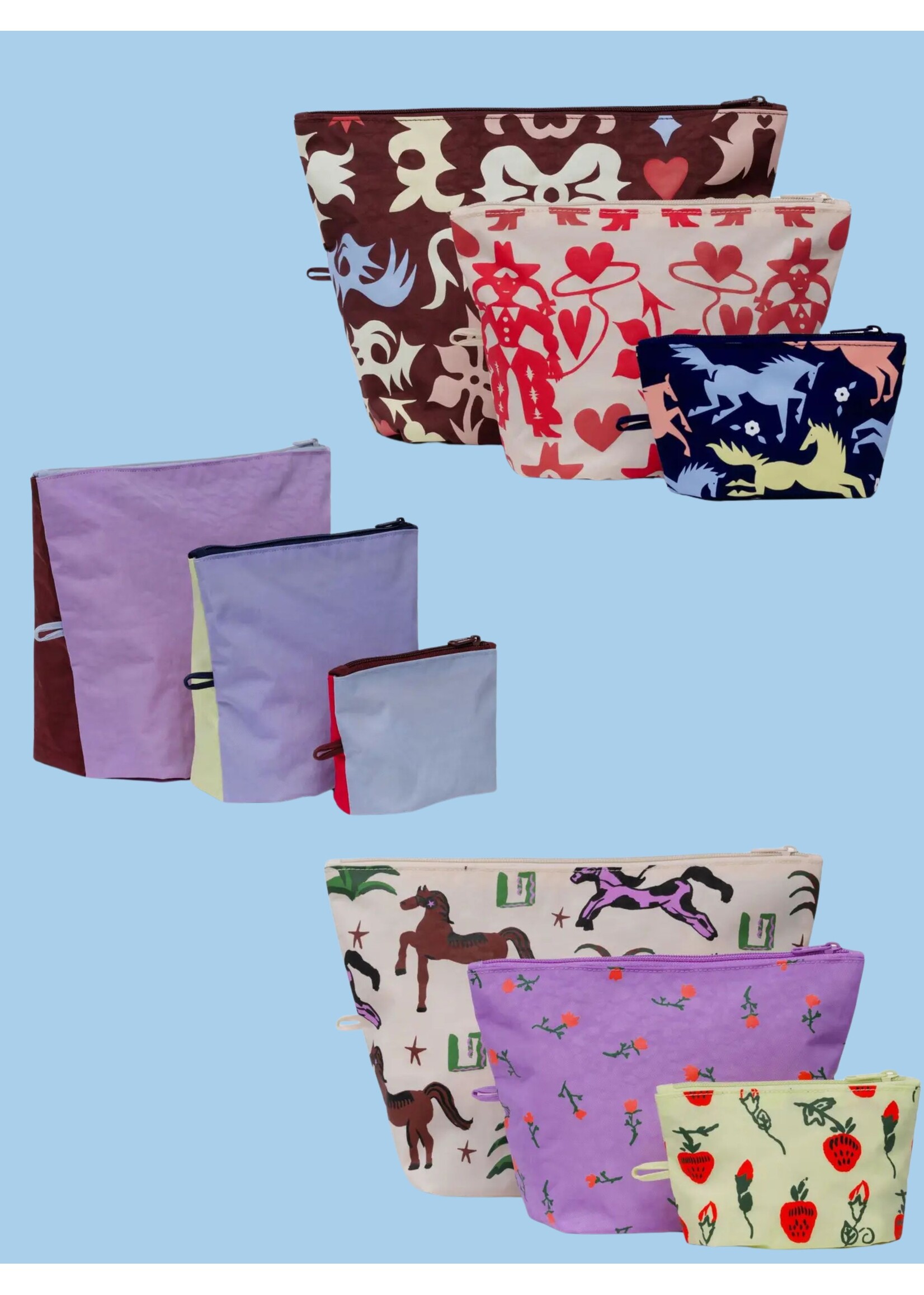 Baggu Ensemble de pochettes "Go Pouch" par Baggu