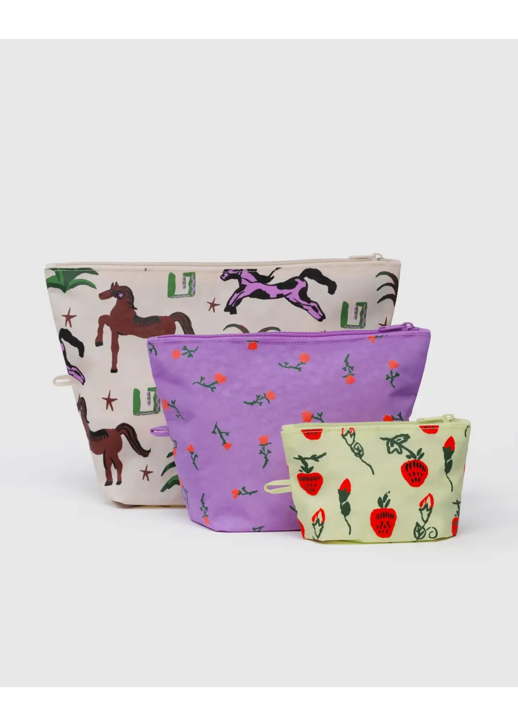 ☆新品 baggu GO POUCH SET 3個セット BAGGU Go Pouch Sets (of 3) |