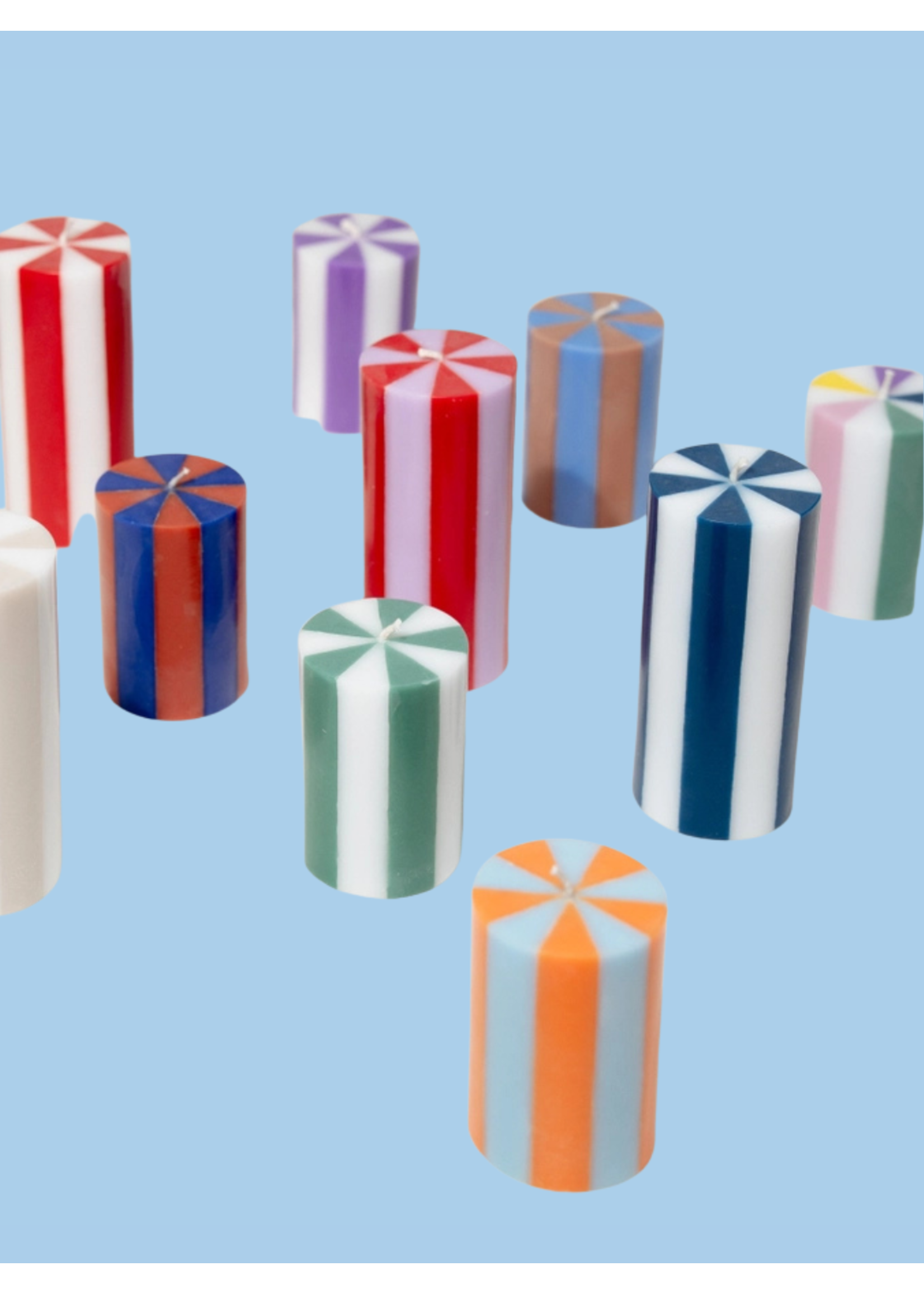 YOD&CO Stripe Pillar Candle M by YOD & CO