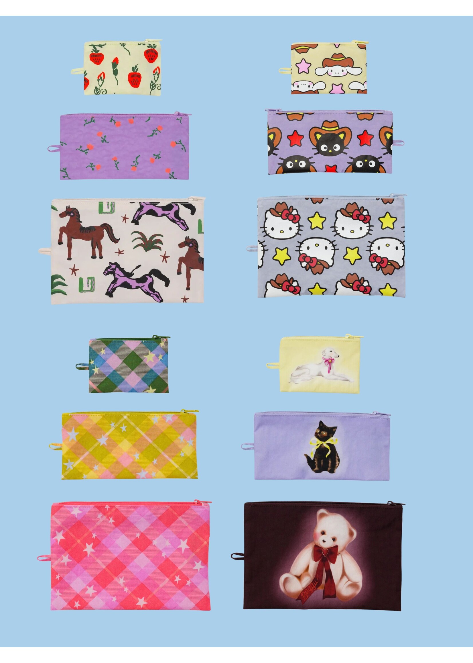 Baggu "Flat Pouch" sets by Baggu