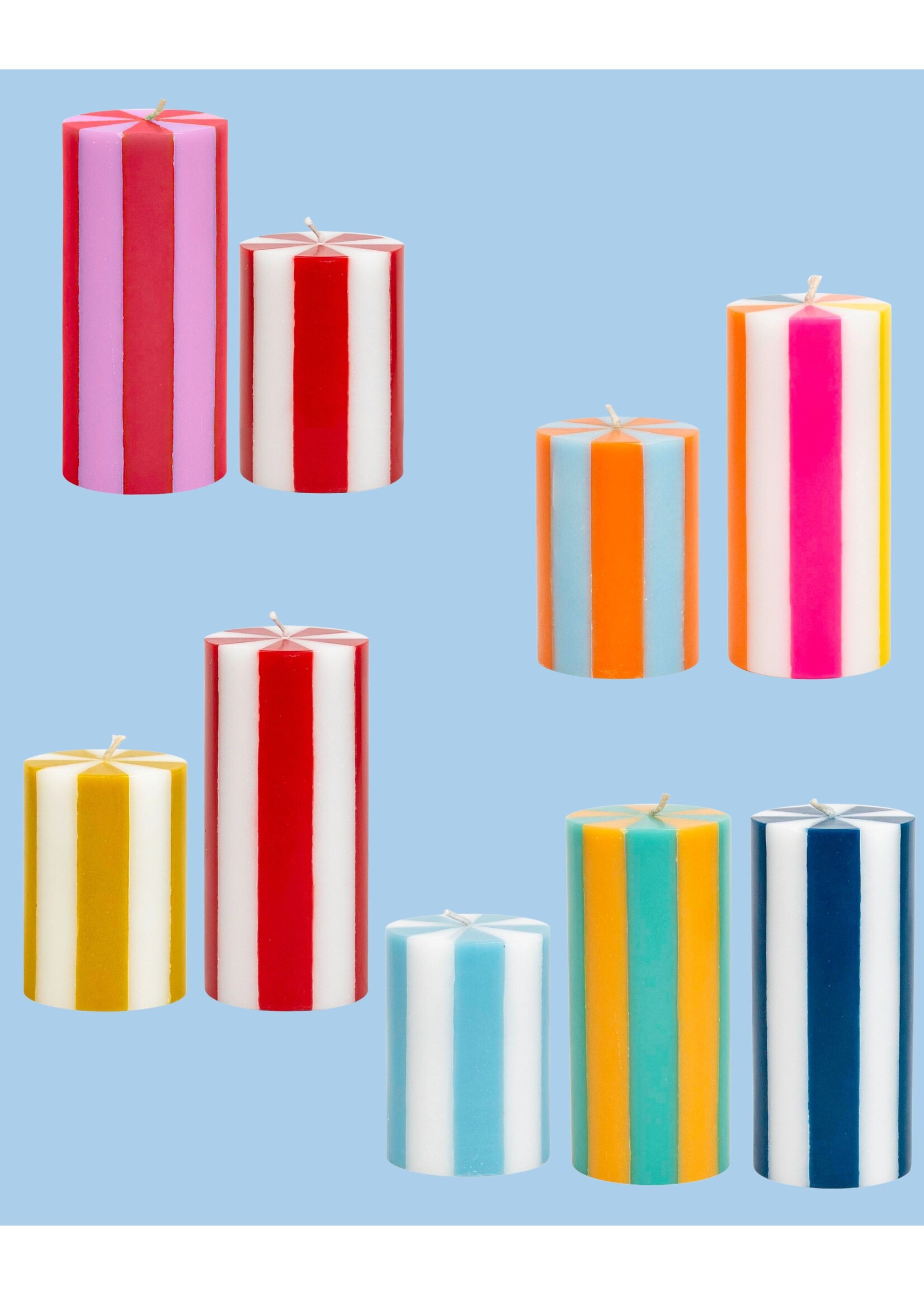 YOD&CO Small Stripe Pillar Candle by YOD&CO
