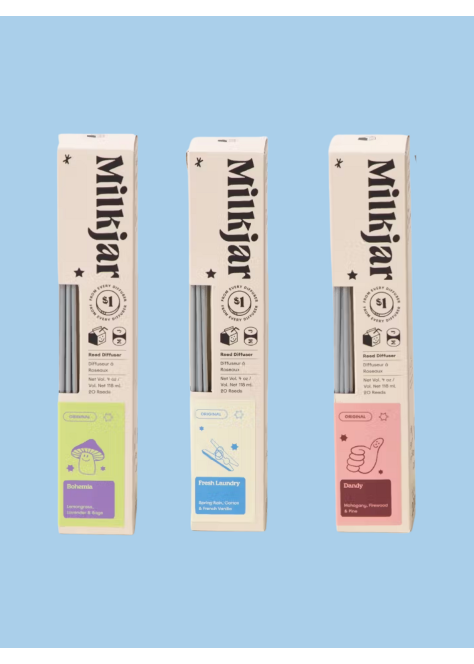 Milk Jar Reed stick diffuser by Milkjar