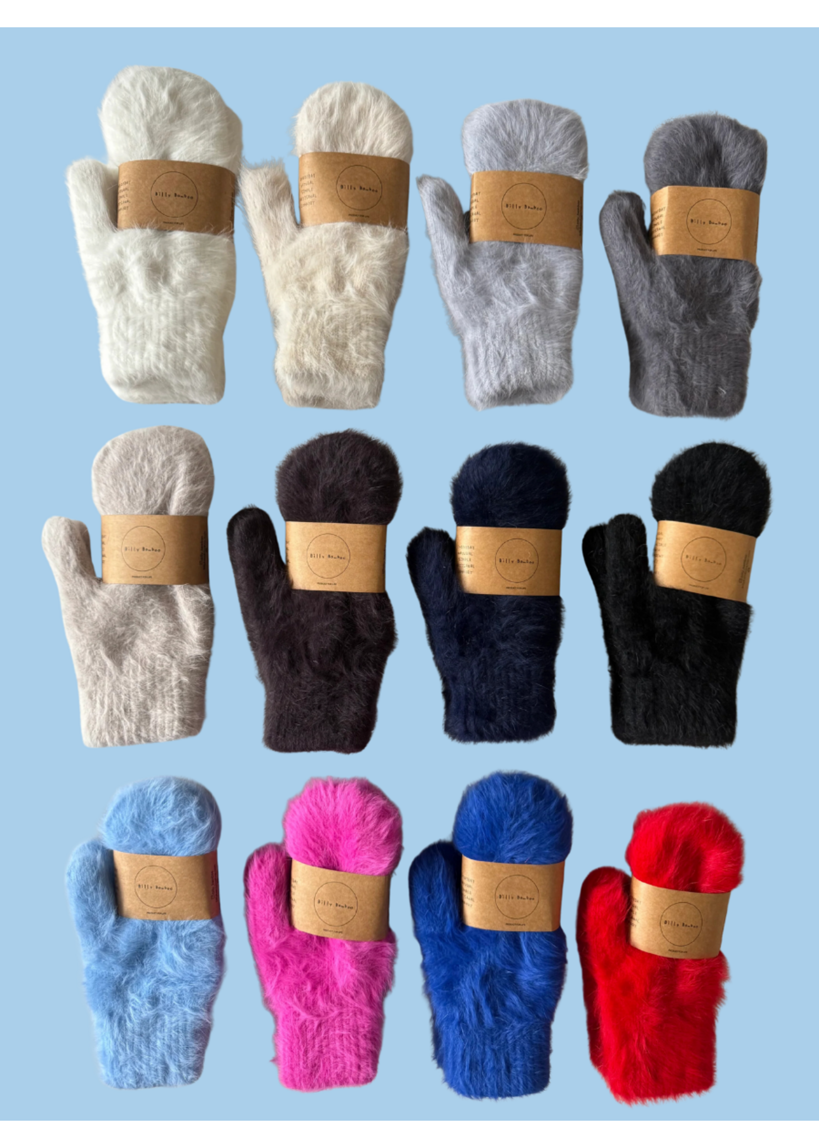 Billy Bamboo Mitaines angora par Billy Bamboo