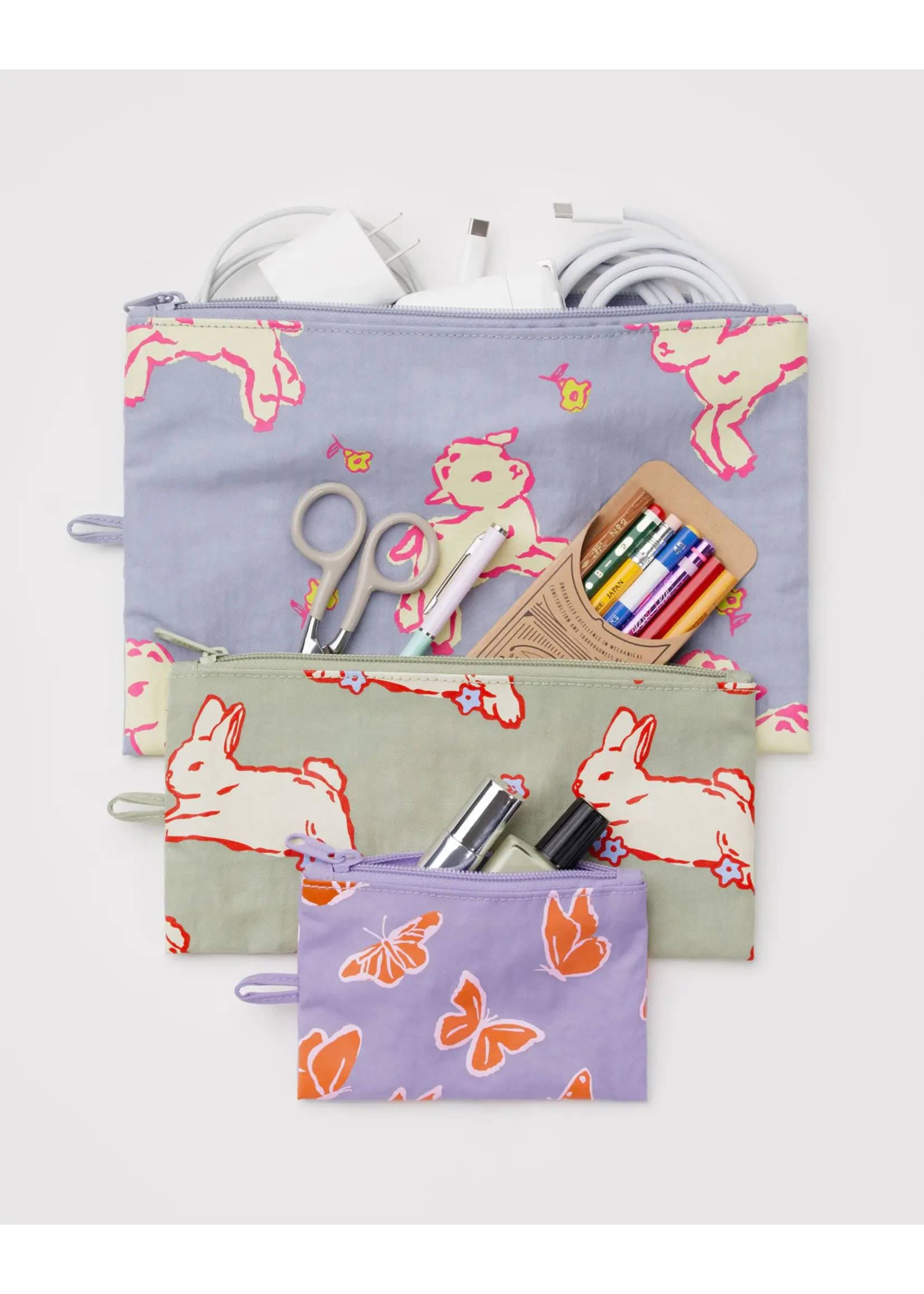 Baggu Ensembles de pochettes "Flat Pouch" par Baggu