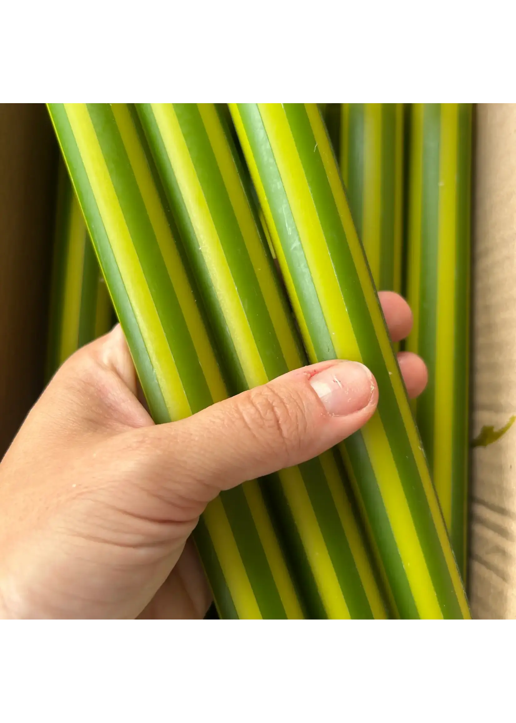 The Colour Emporium Individual striped candles by The Color Emporium