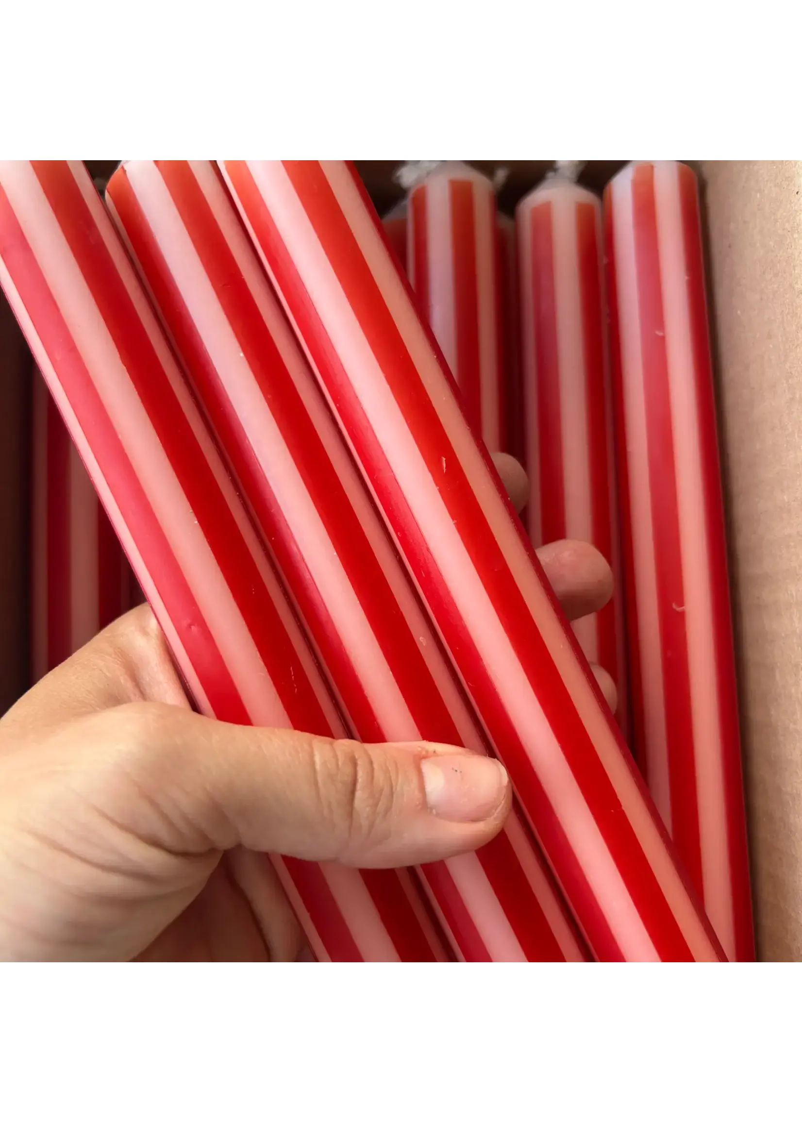 The Colour Emporium Individual striped candles by The Color Emporium