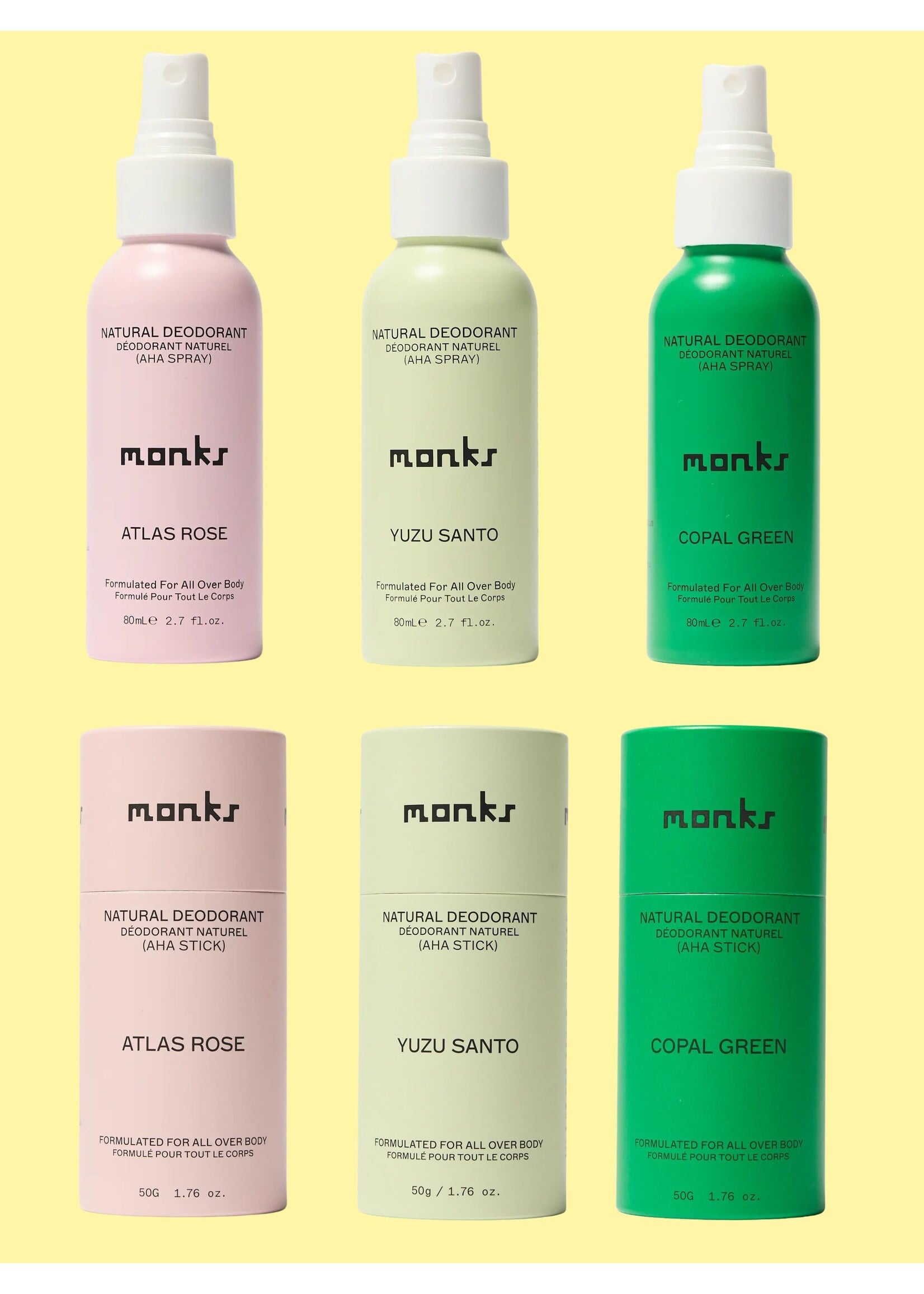 Monks Déodorants Naturels par Monks