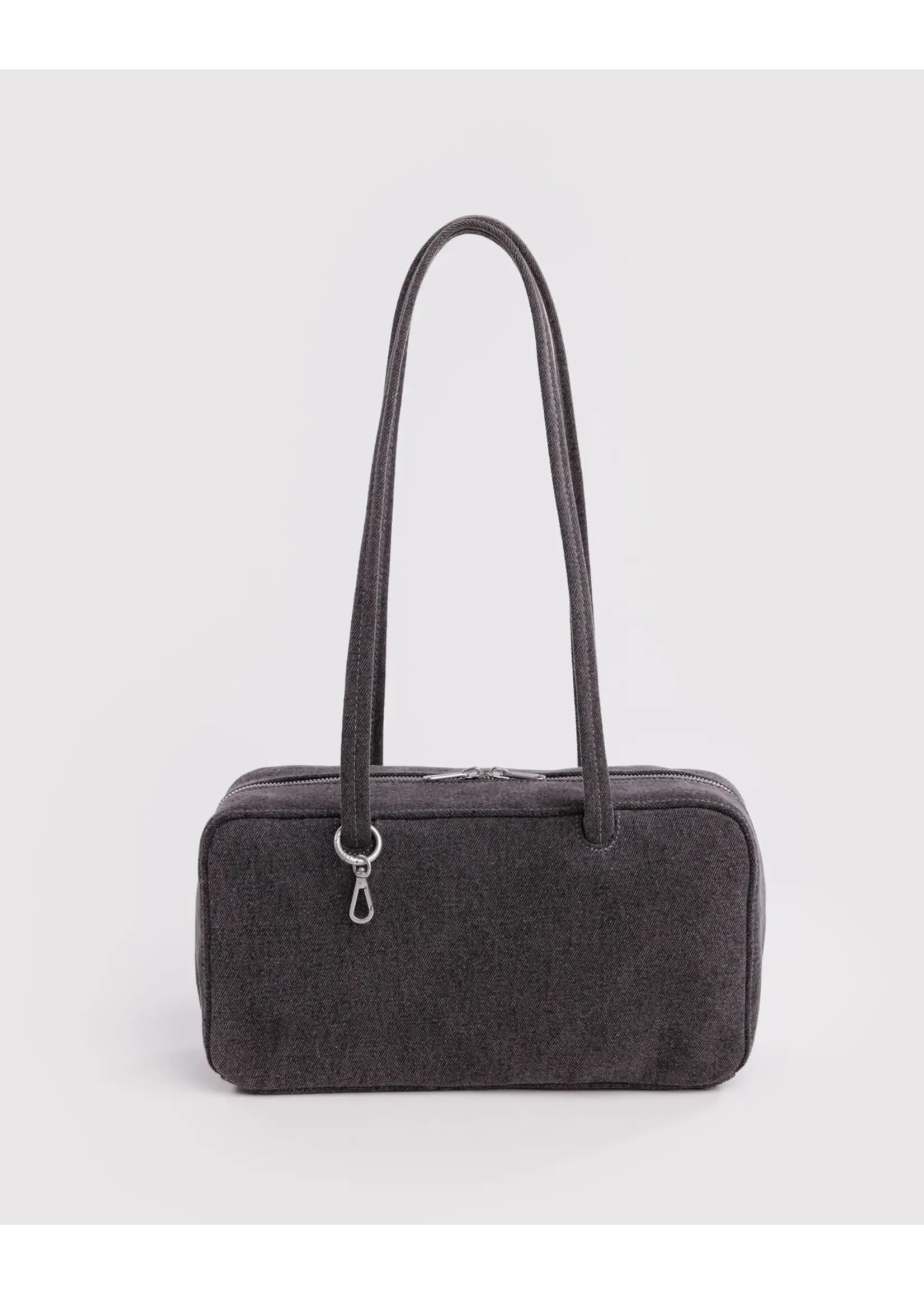 Baggu Black denim "Bowler" bag by Baggu