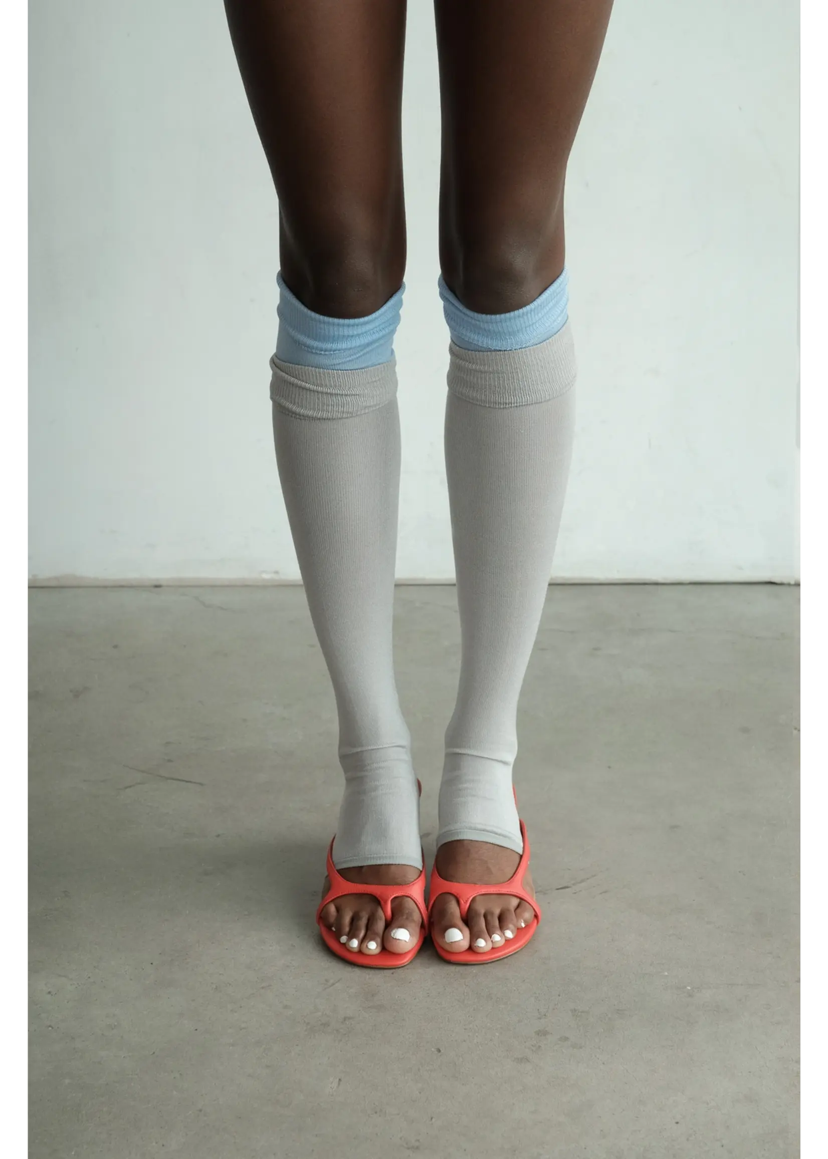 Soft Park Soft Park layered block knee-high socks