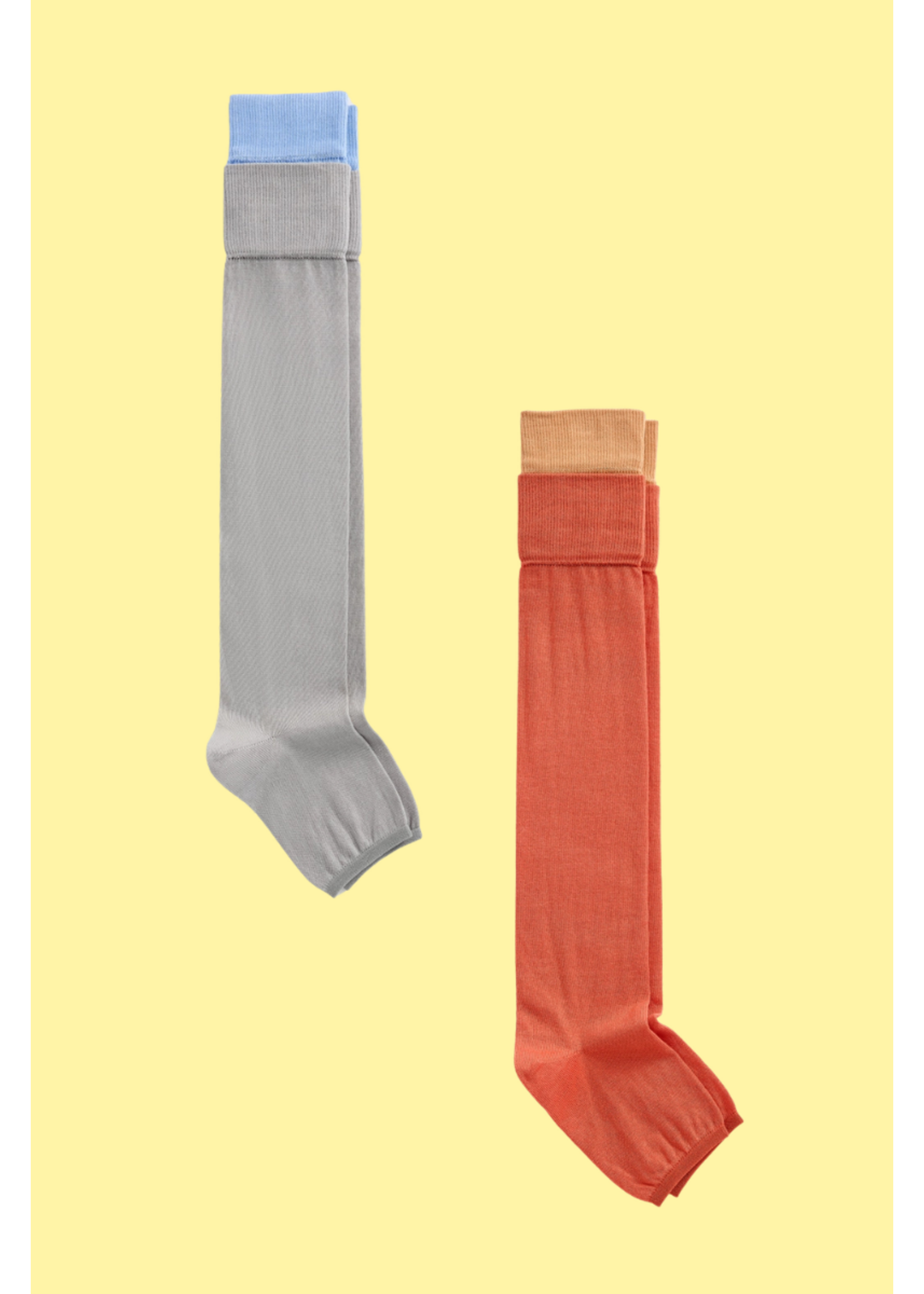 Soft Park Soft Park layered block knee-high socks