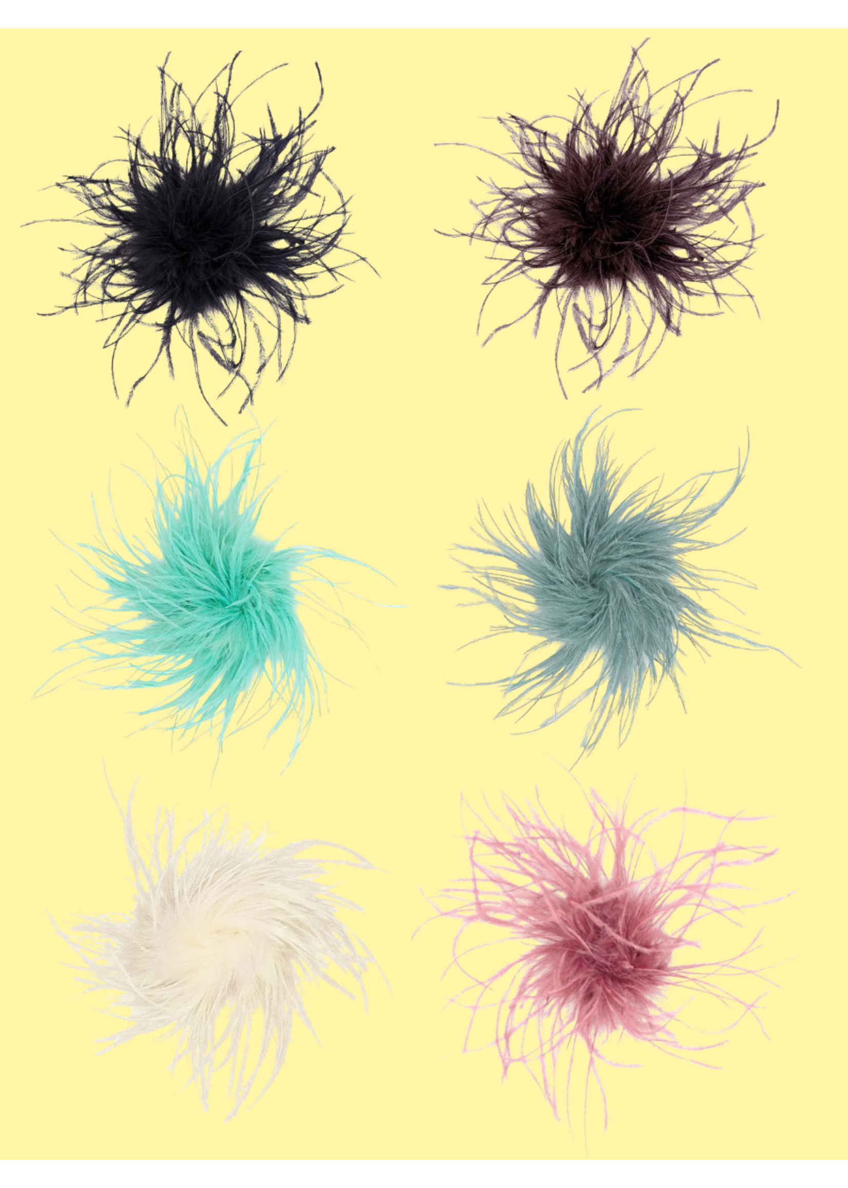 PANDEMONIUM Broche en plume d'autruche Pandemonium