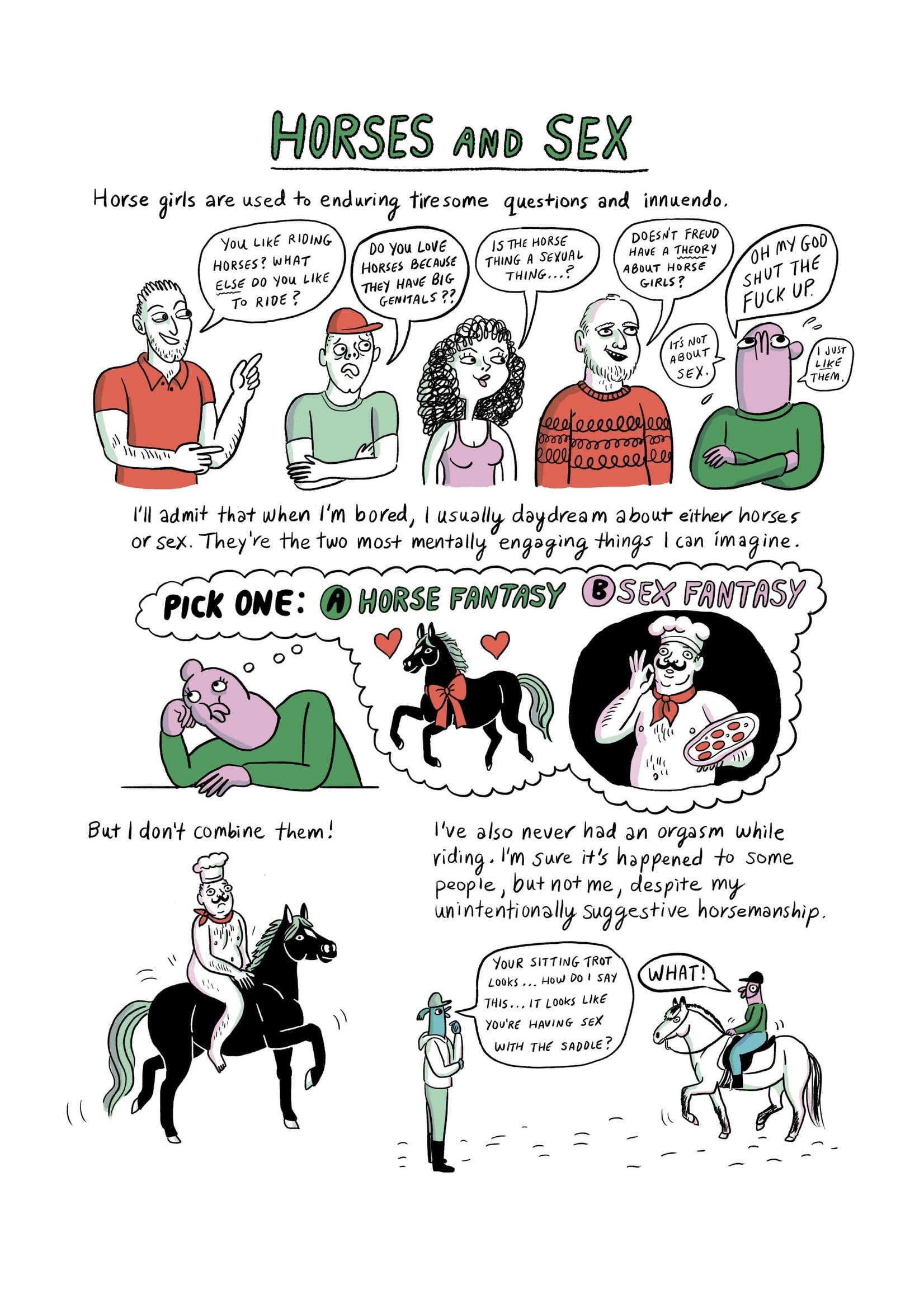 Drawn & Quarterly "I Can't Stop Thinking About Horses and Sex" graphic novel by Lisa Hanawalt